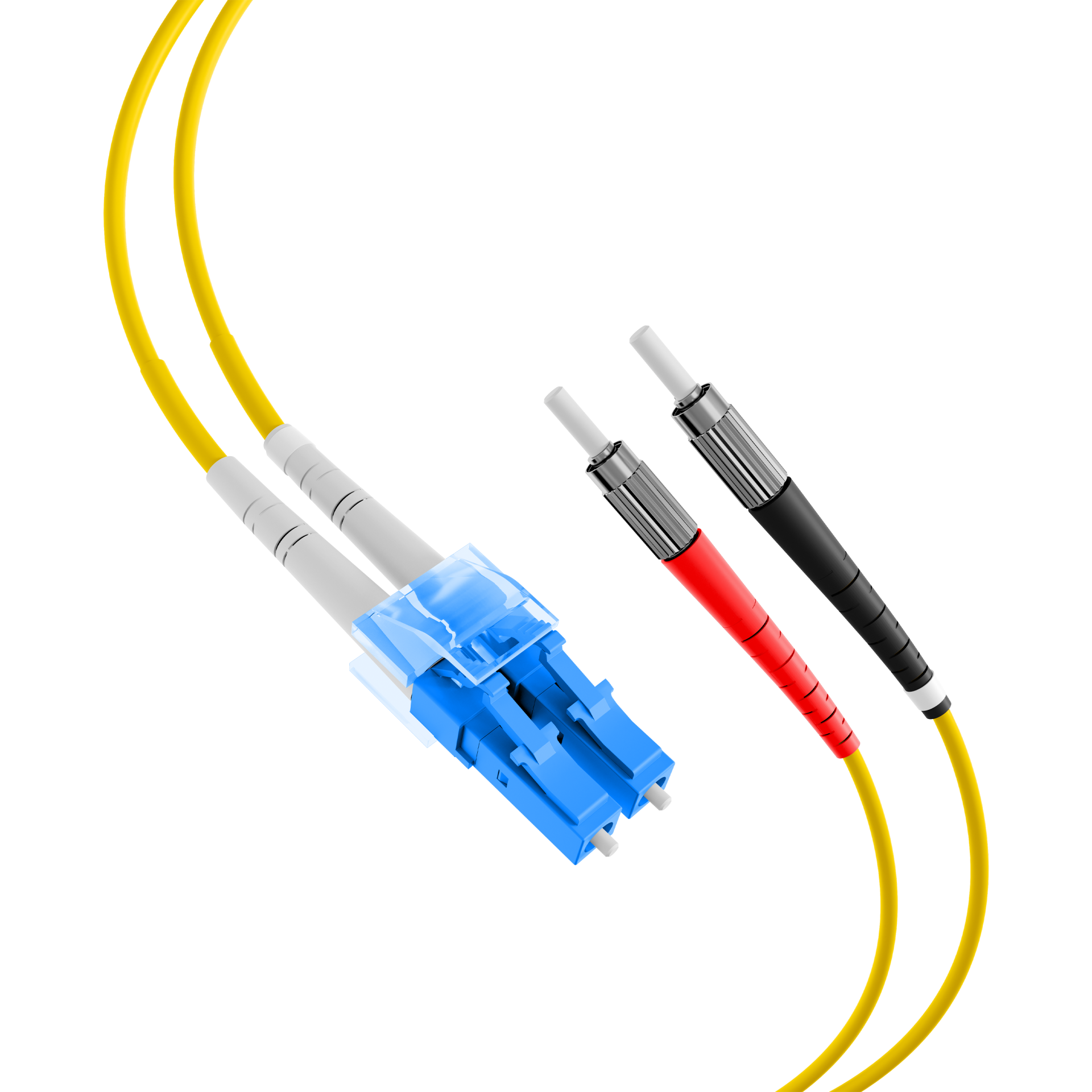 Duplex Jumper LC-DIN 9/125µ, OS2, LSZH, yellow, 2.0mm, 7.5m