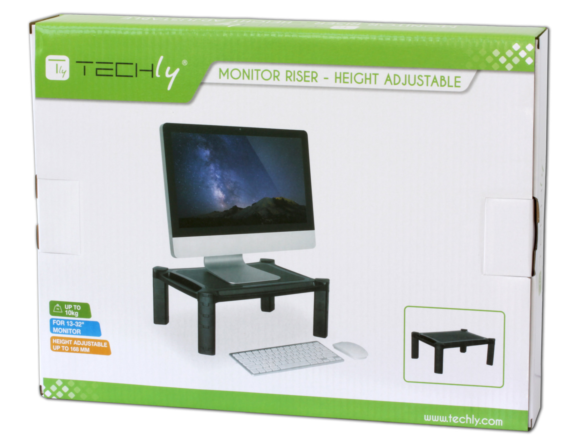 Height adjustable stand for devices or LCDs 13’’-32’’