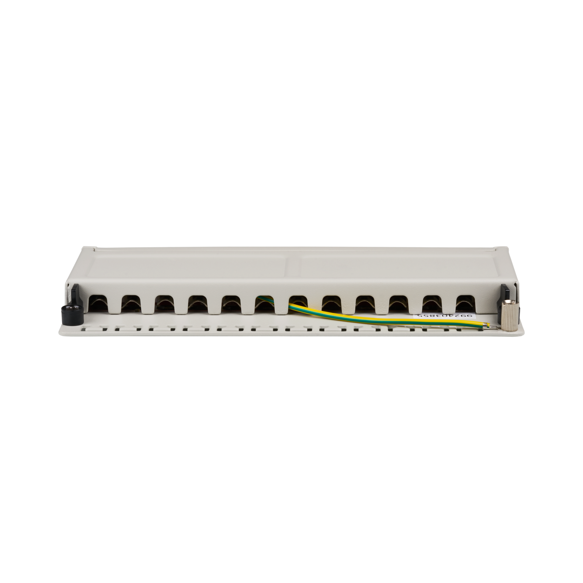 Mini-Patchpanel STP 12xRJ45 Cat.6A, 10“ 0,5U, RAL7035 grey