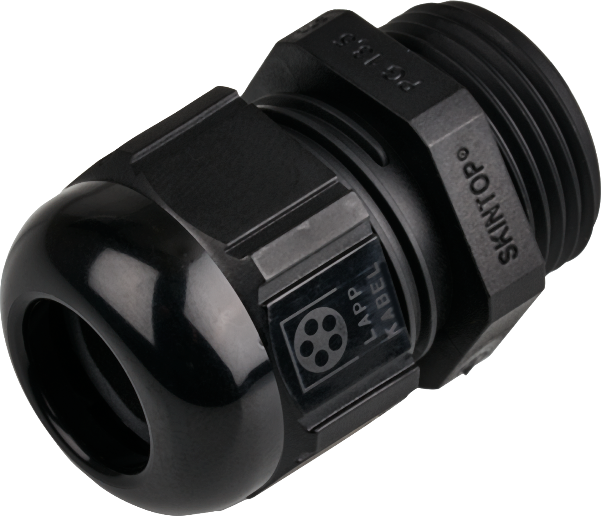 Cable gland PG-13,5 black, plastic without locknut
