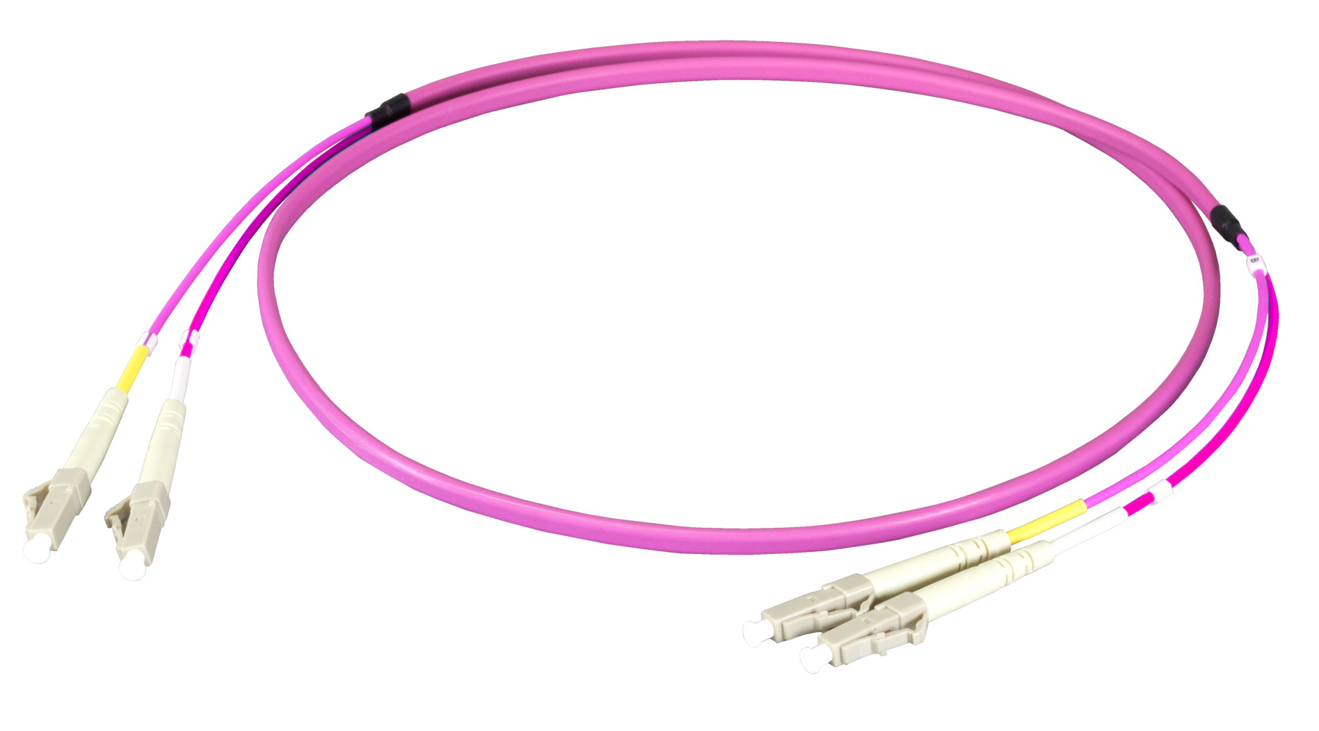 Duplex Patchcable Flat-Twin LC-LC OM4 35m LSZH 3x5mm heatherviolet
