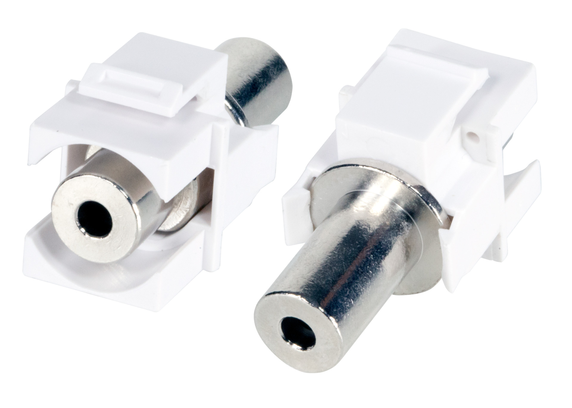 3.5mm Stereo Snap-In Adapter,weiss, Klinke/Klinke