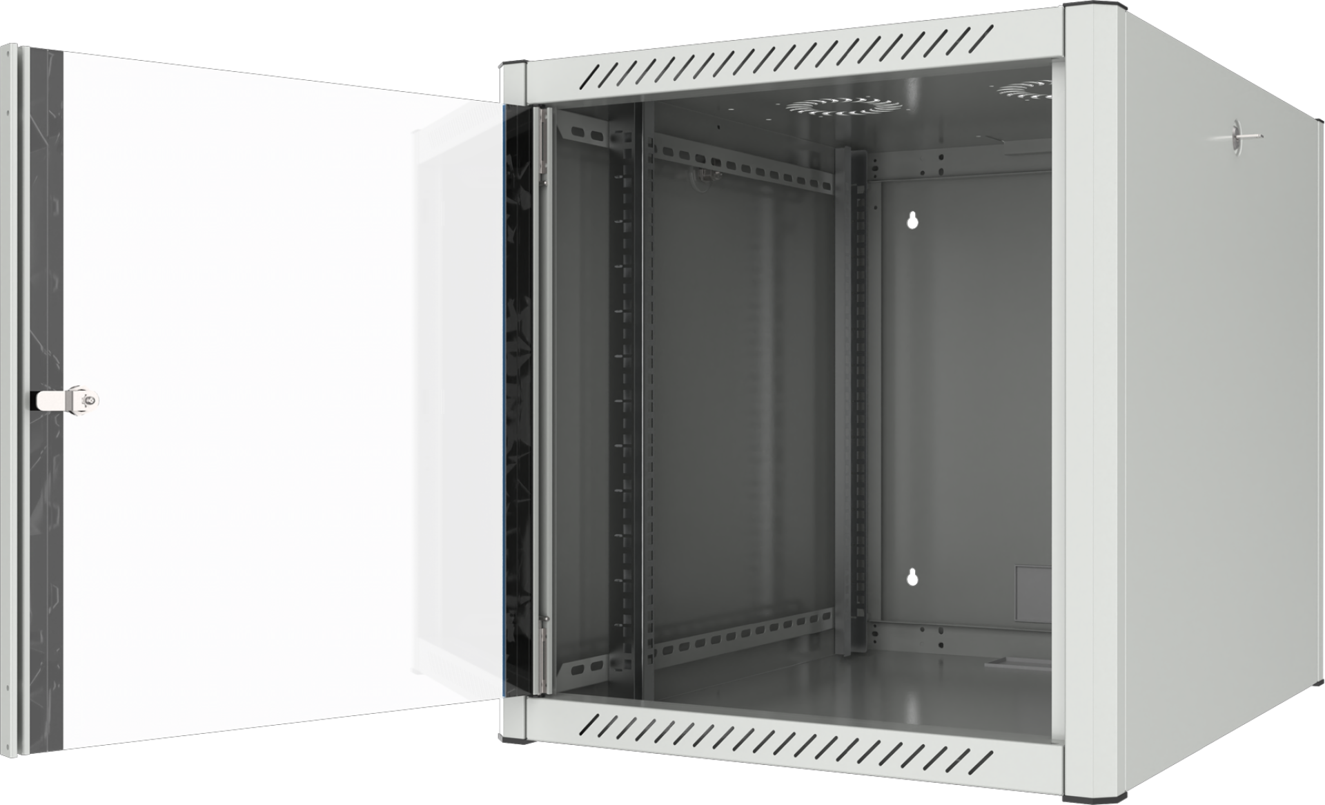 19“ Wall Housing 16U, Depth 800 mm, Pre-Assembled, RAL7035