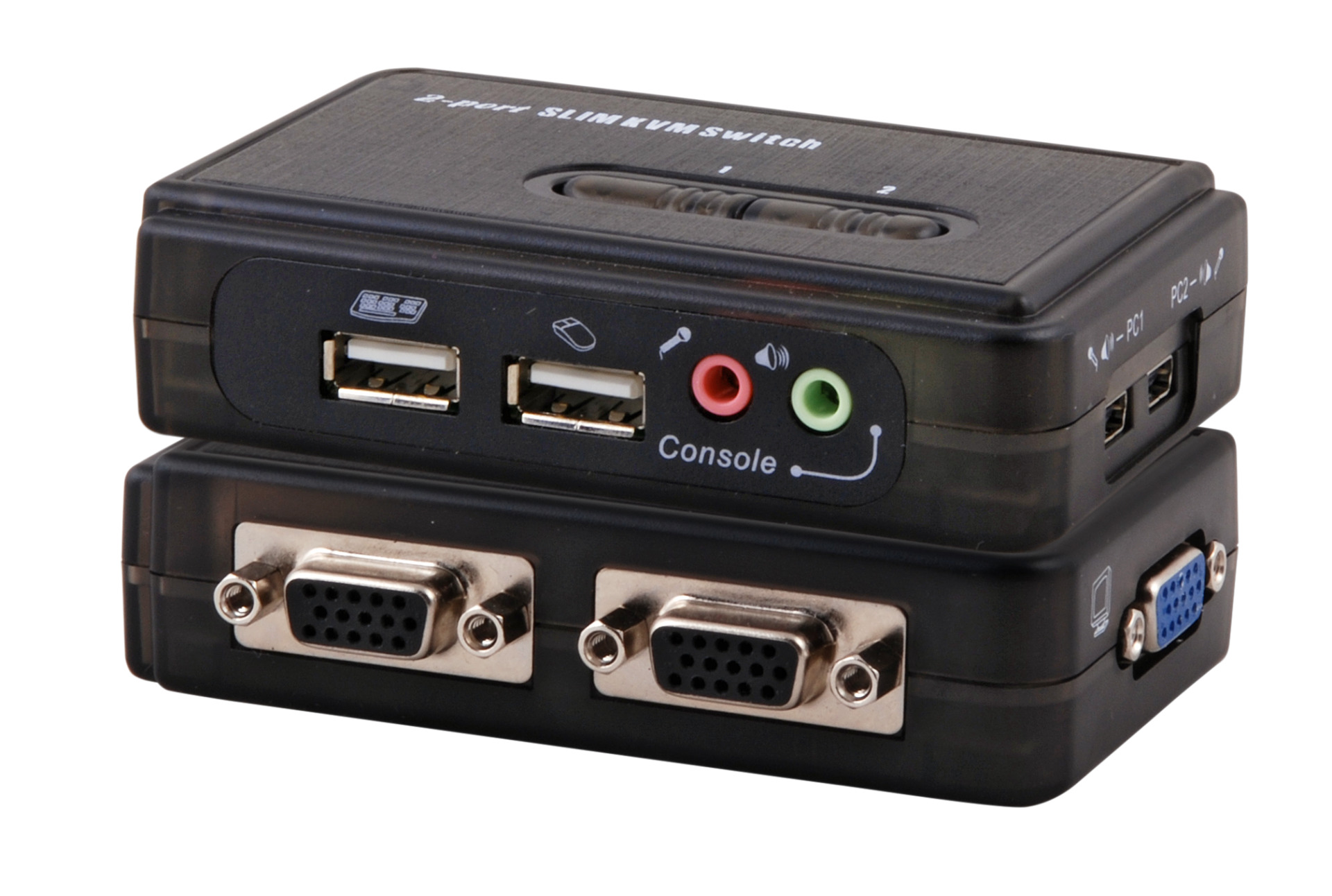 2-Port KVM Switch USB-Audio incl. cableset