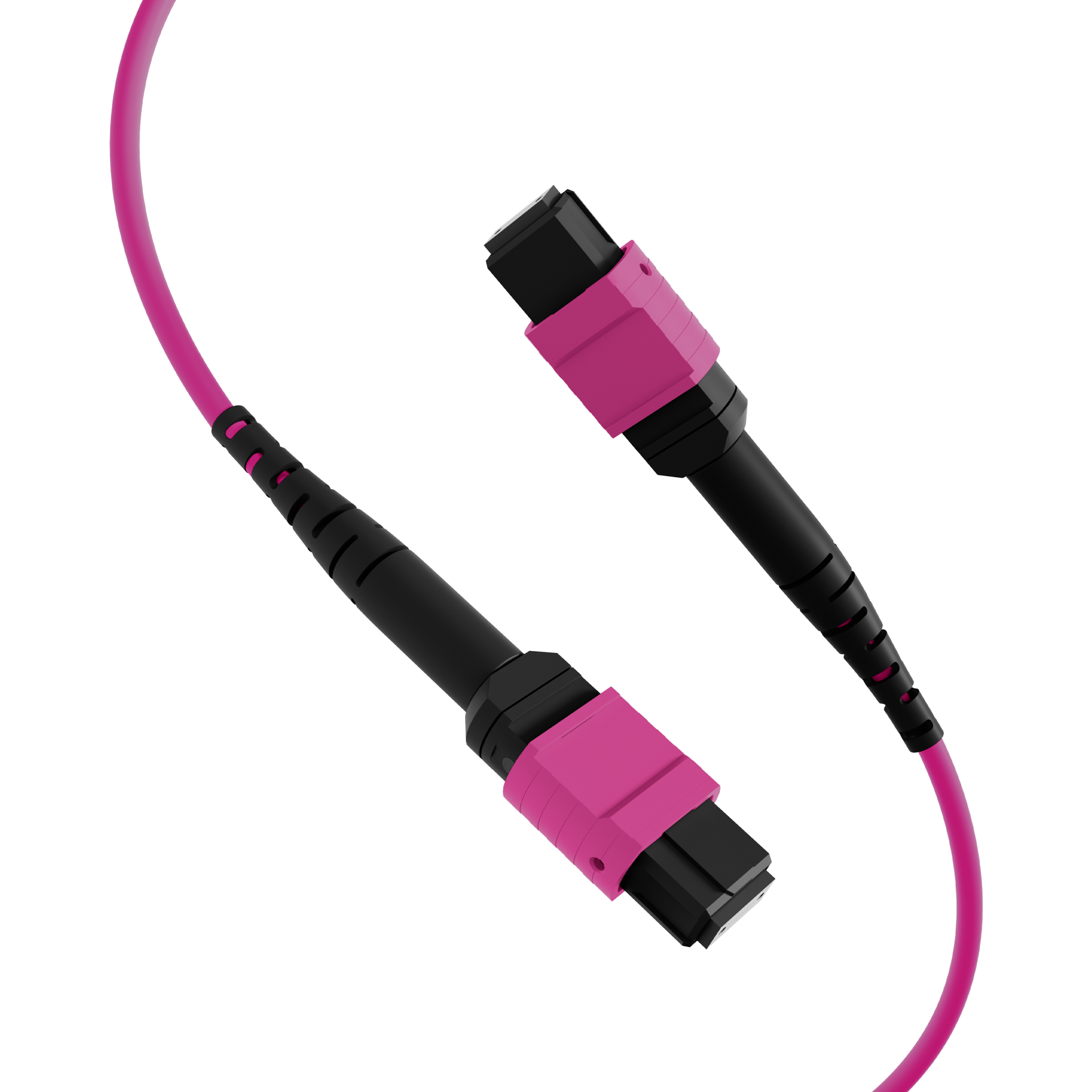 MTP®(F)-MTP®(F) Patch cable OM4 12 fibers Typ A LSZH erica-violet 1m