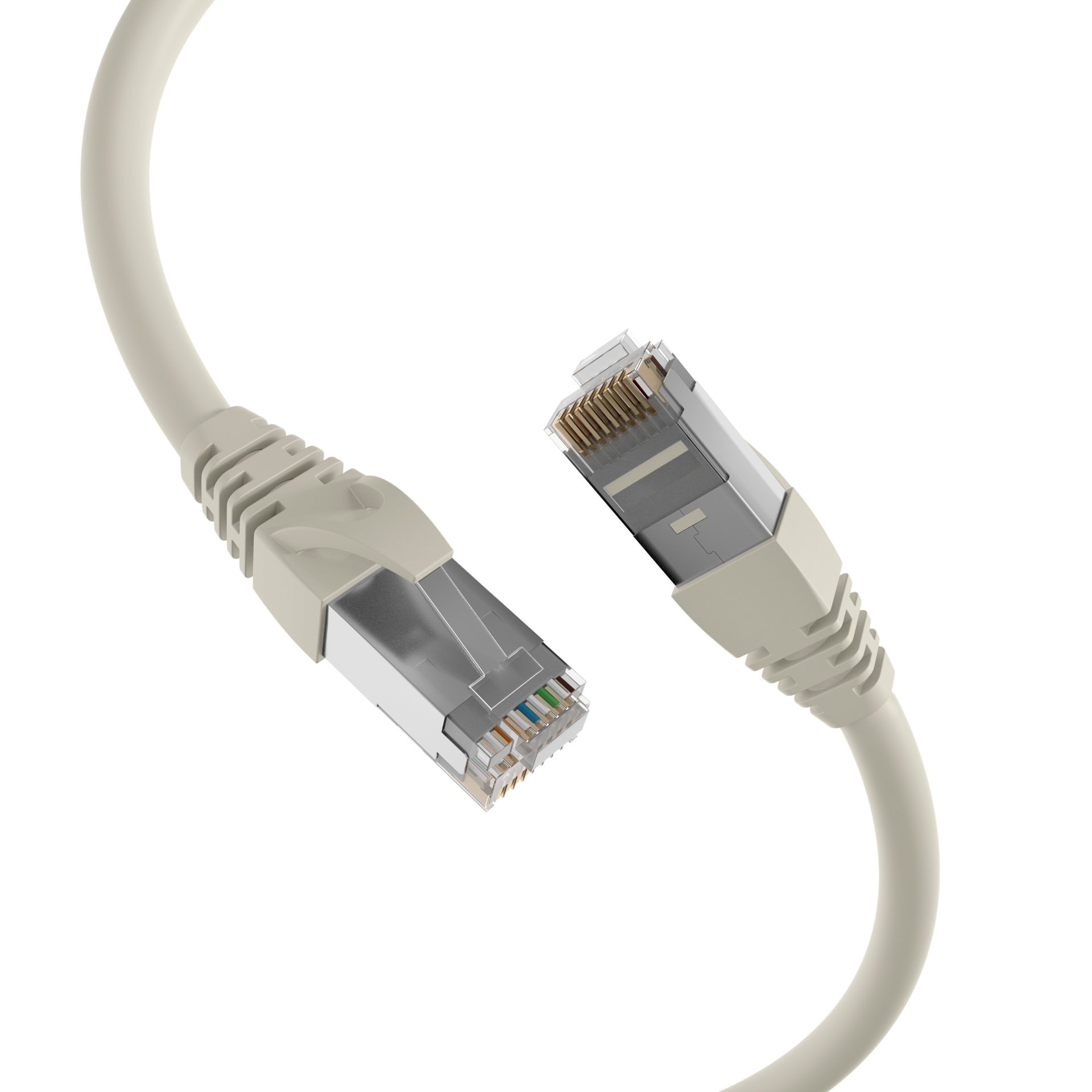 RJ45 Patch Cord Cat.6A  S/FTP PVC UL grey 30m