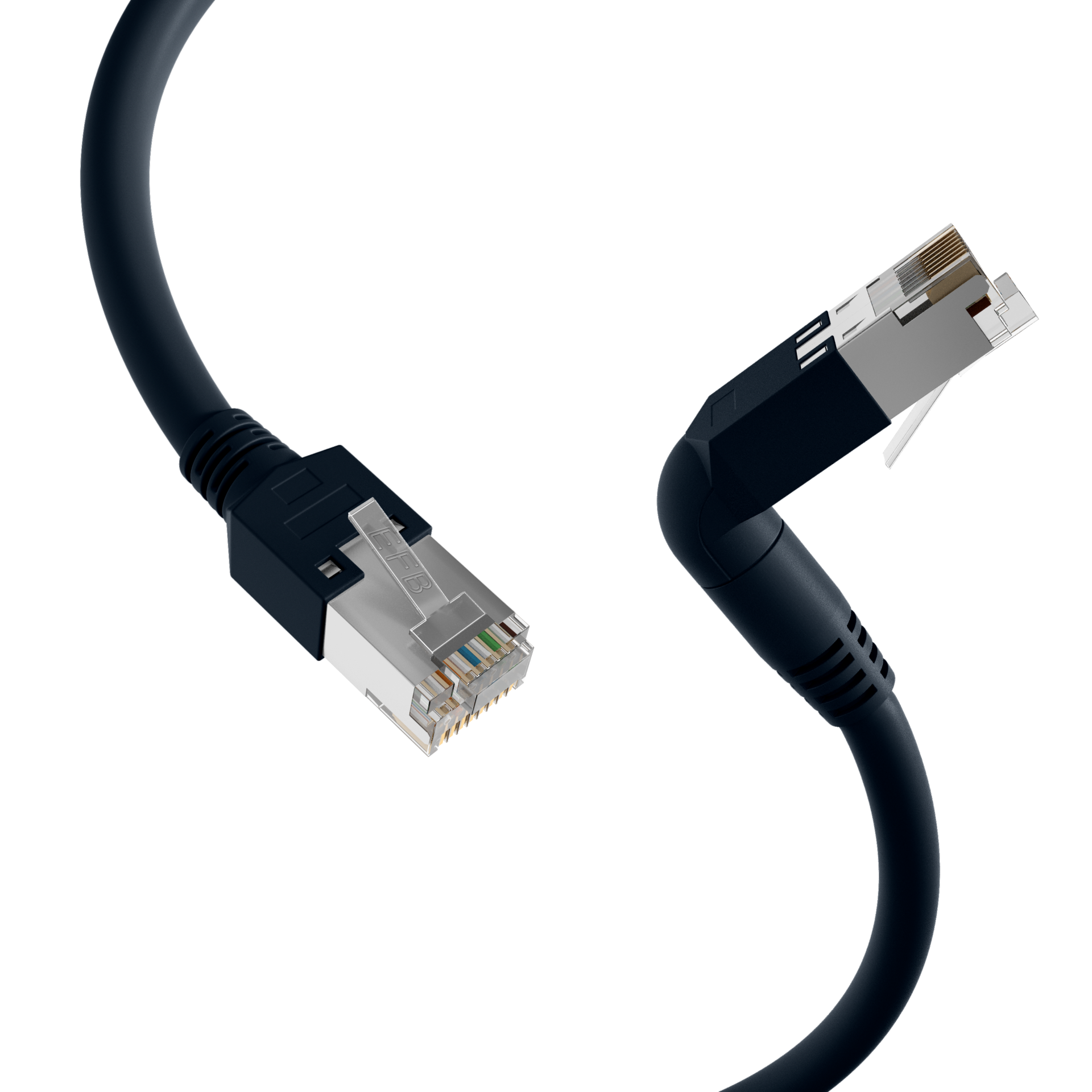 RJ45 Patch Cord Cat.5e S/UTP PVC TM11 1x90° black