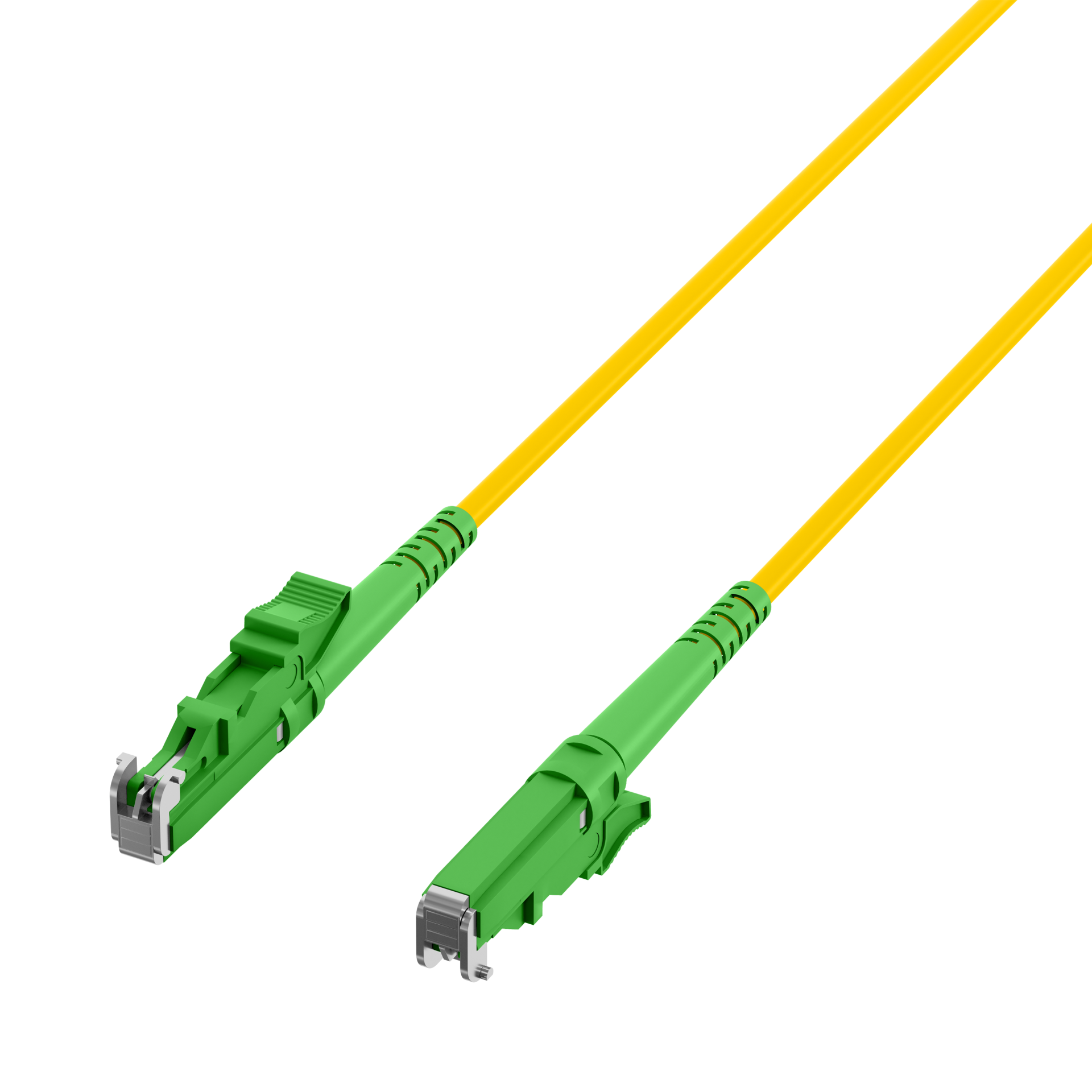 Simplex patch cable E2000/APC-E2000/APC OS2 G657A1 0.5m LSZH 3mm yellow