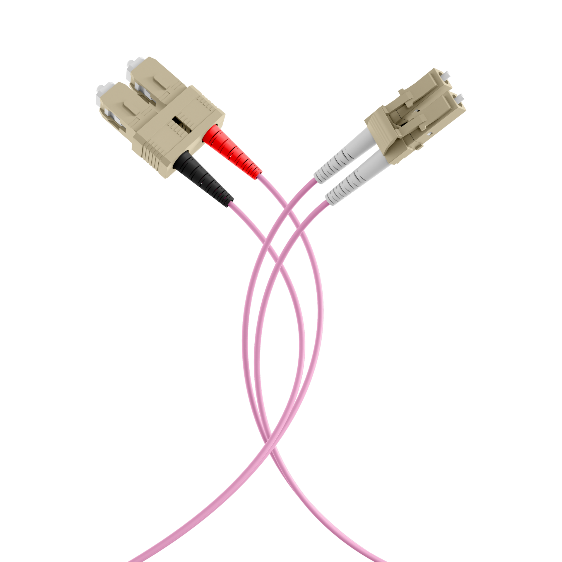 Duplex Patchcable LC-SC OM4 10m LSZH 2mm heatherviolet