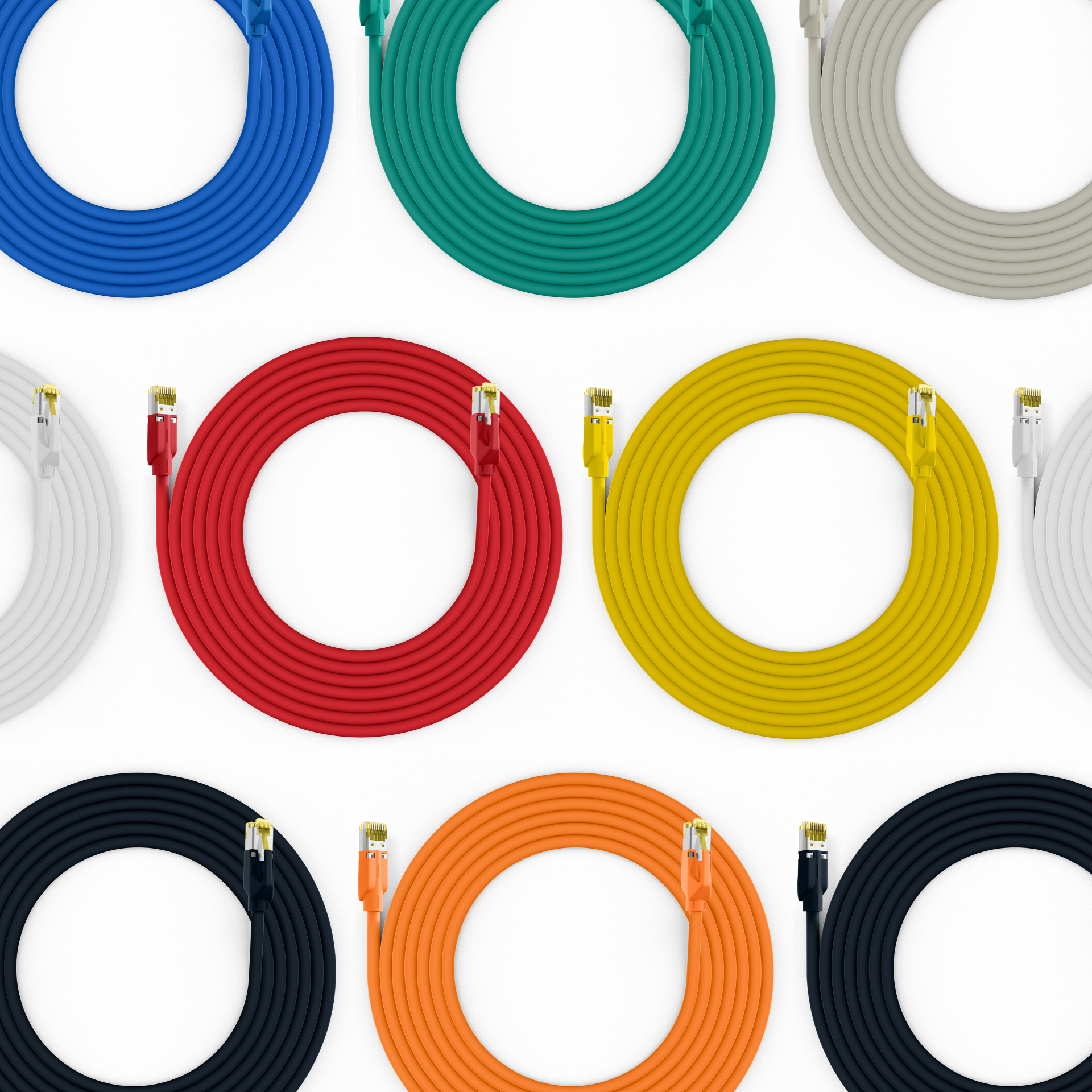 RJ45 Patch Cord Cat.6A S/FTP LSZH Dätwyler 7702 TM31 grey 0,5m