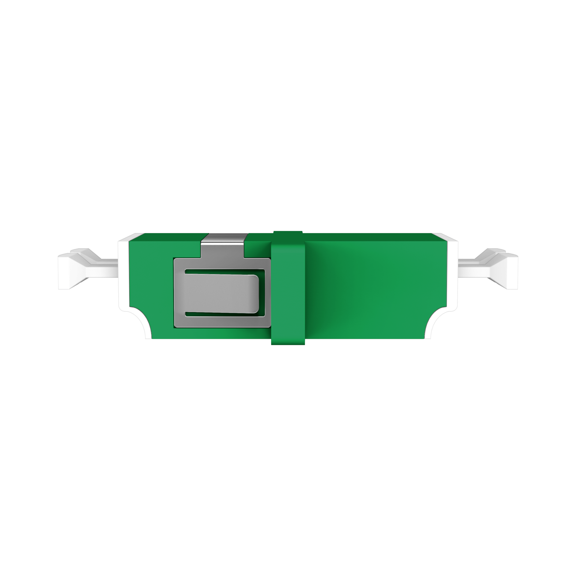 Adapter  LC/APC Duplex OS2 green with shutter