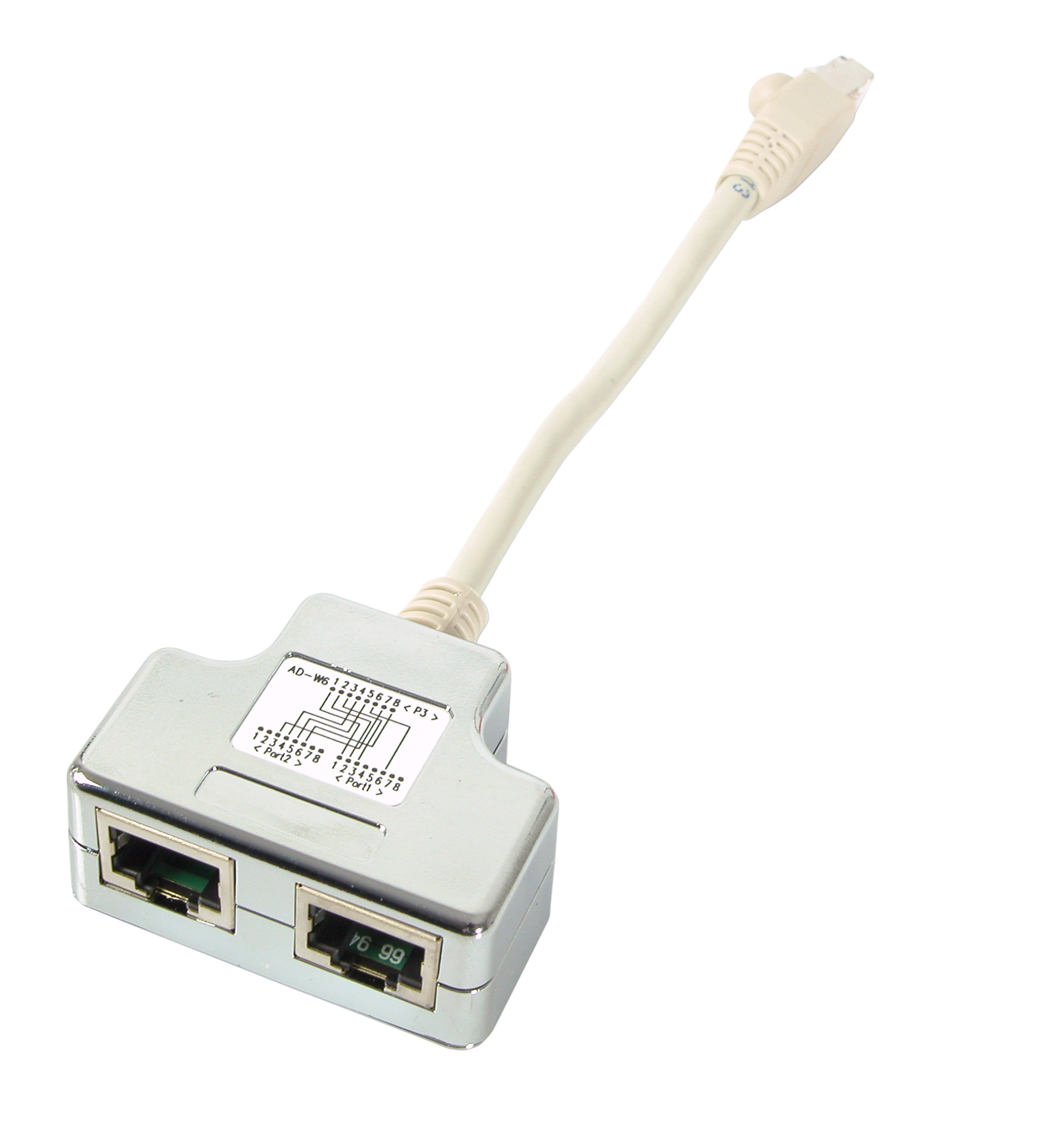 T-Adapter Cat.5e 2 x 10/100BaseT for Cable Sharing