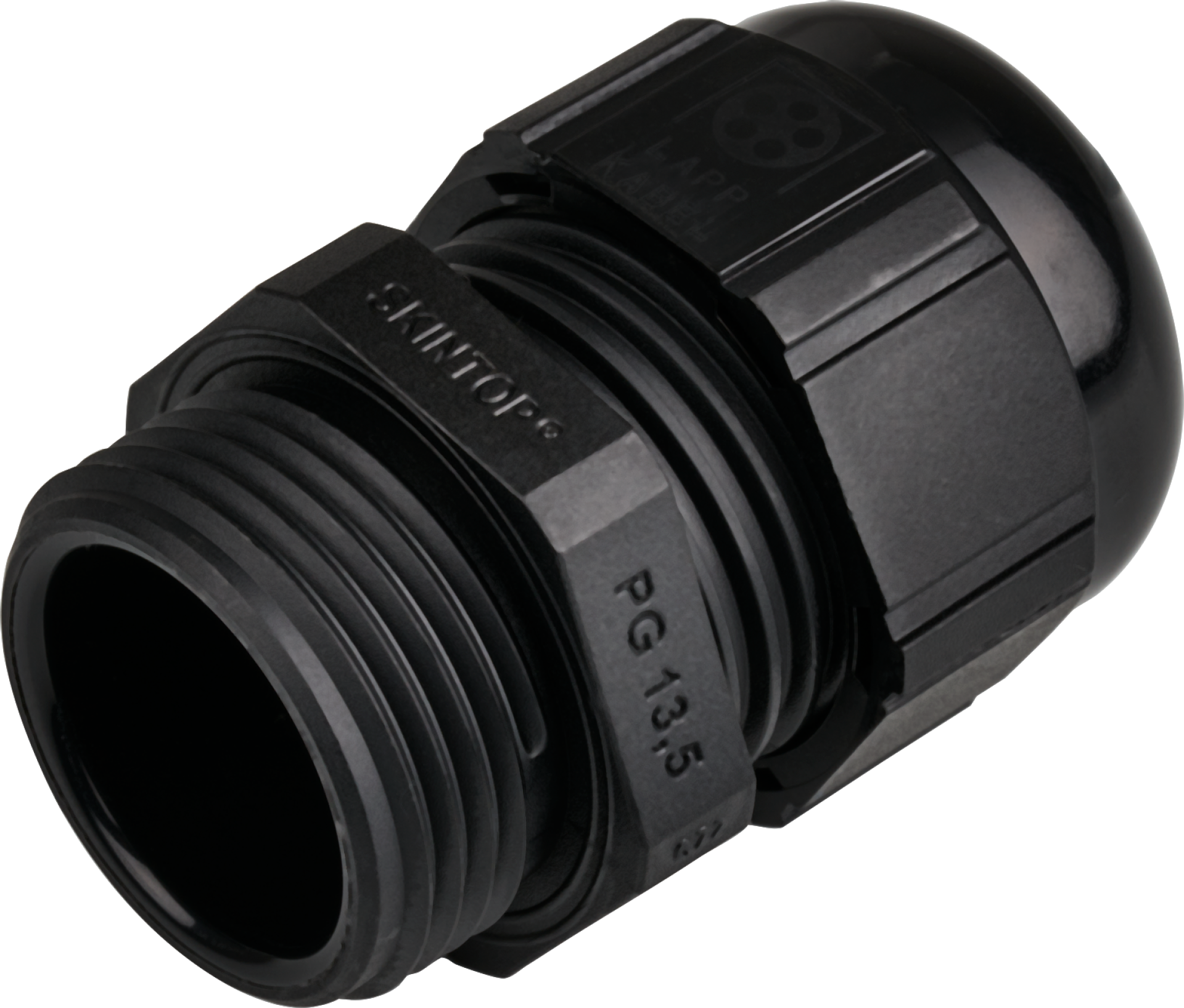 Cable gland PG-13,5 black, plastic without locknut