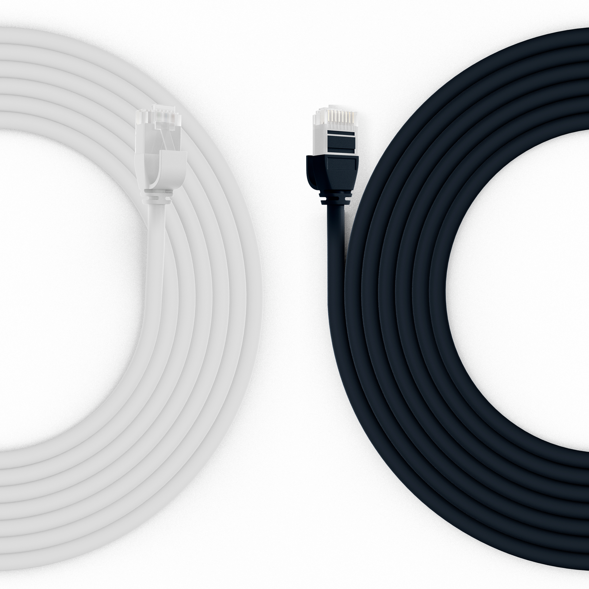 RJ45 Patch Cord Cat.6A U/UTP TPE3,6mm ultraflex black 2m