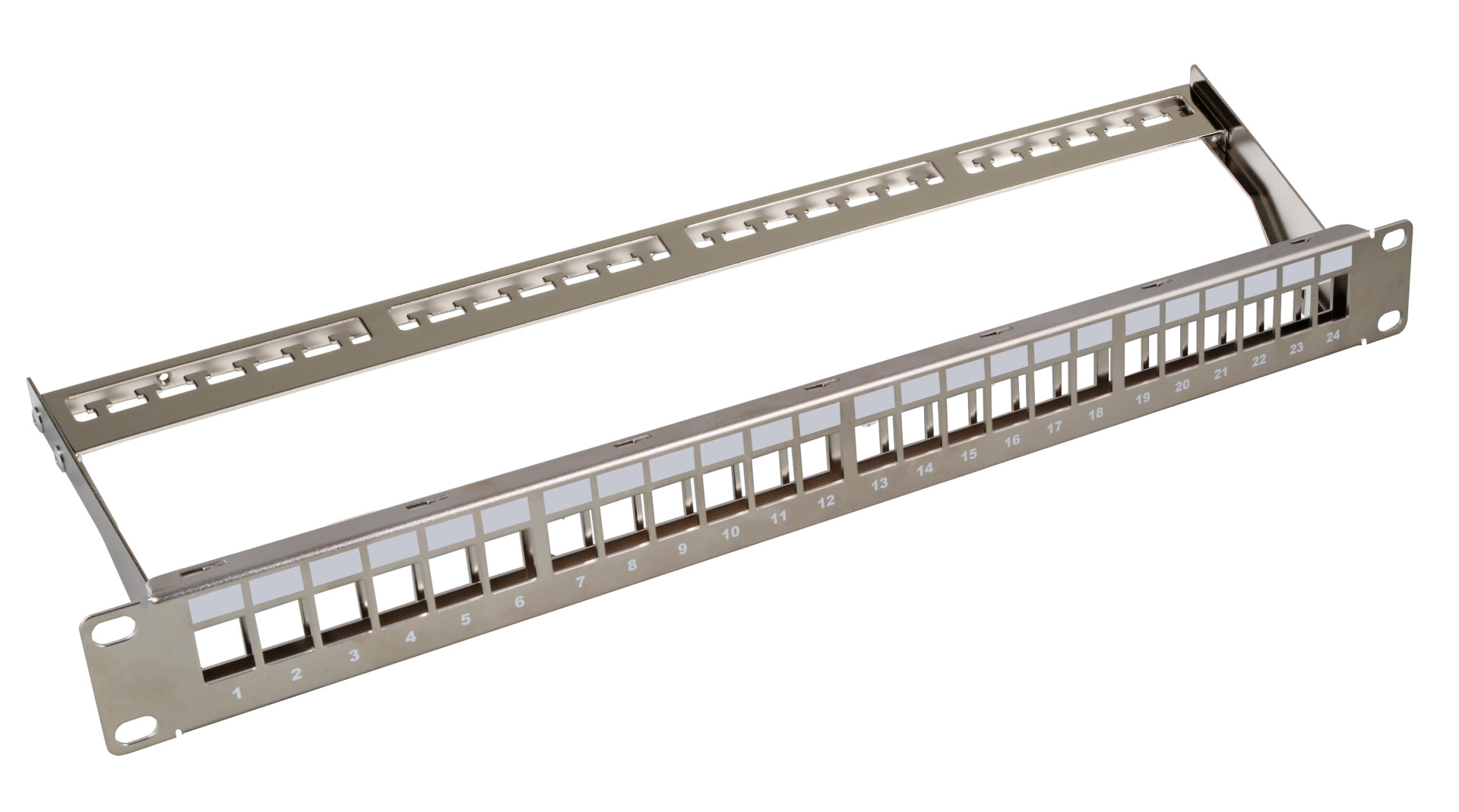 Distribution Panel 19" 1U, 24-Port, metallic
