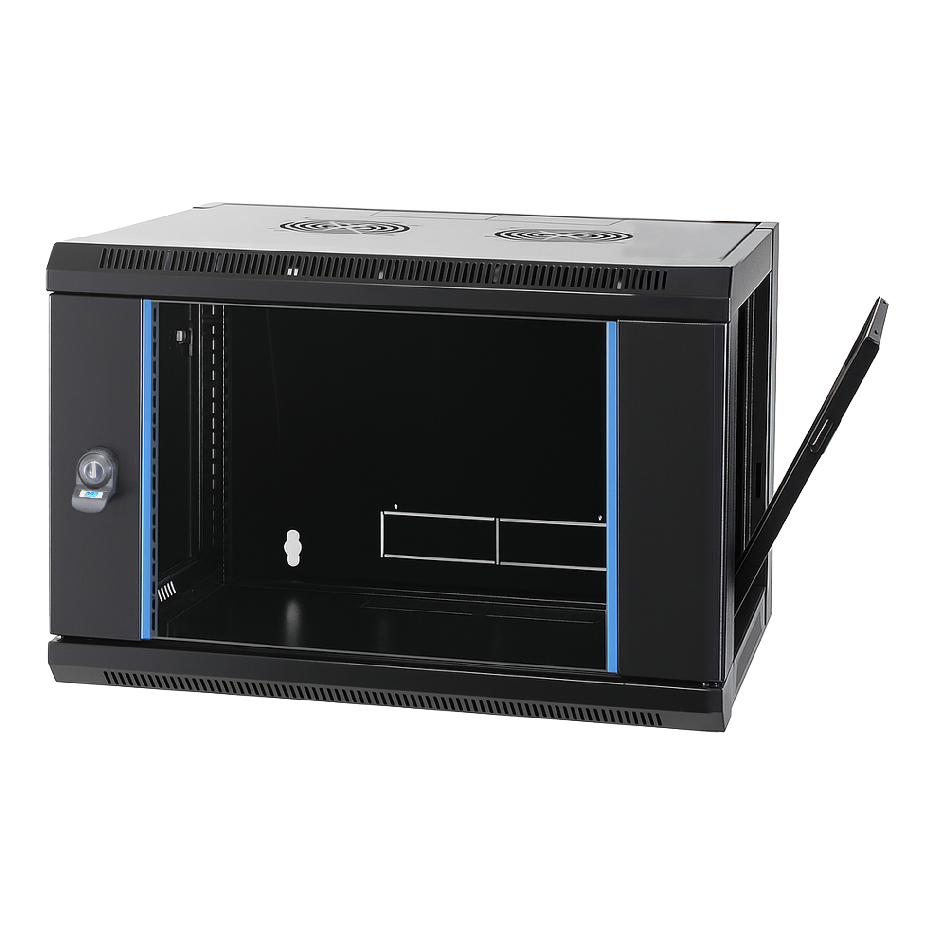 19" Wall Housing Flat Pack 9U, Depth 600 mm, RAL9005