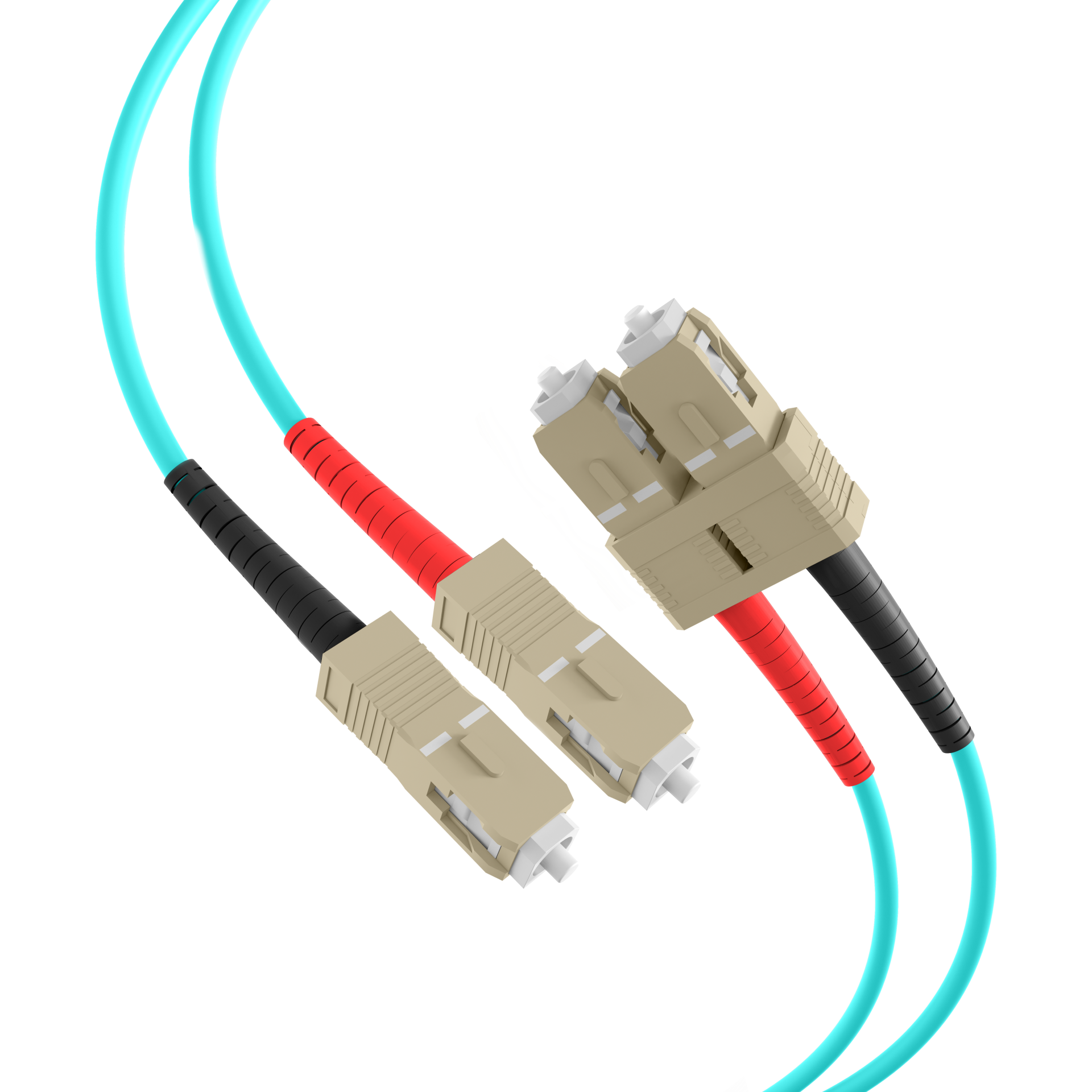 Duplex Patchcable SC-SC OM3 10m LSZH 3mm aqua