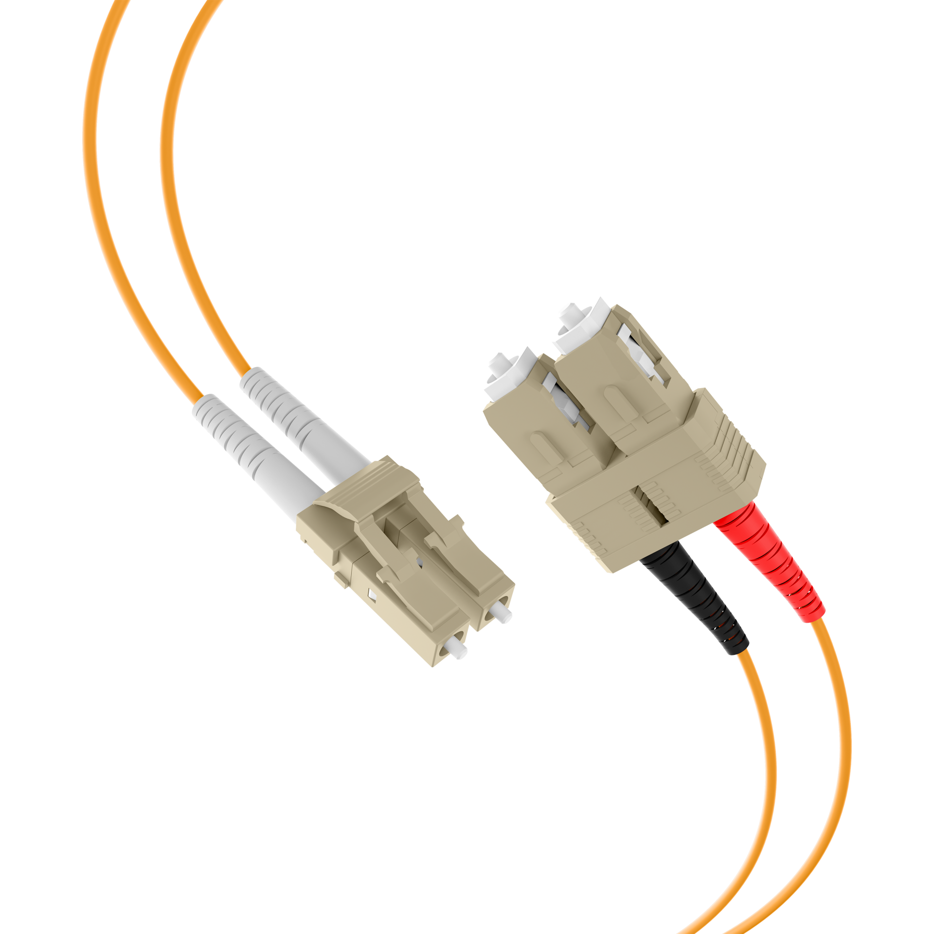 Duplex Patchcable LC-SC OM2 0,5m LSZH 2mm orange