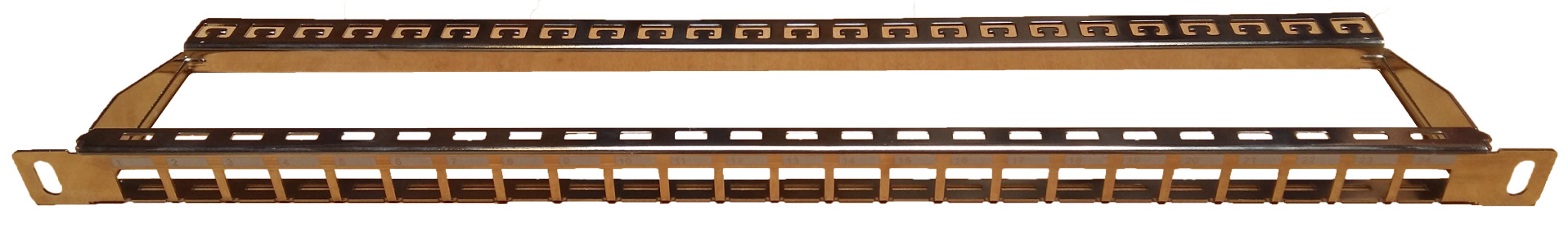 InfraLan Patchpanel 0,5U for 24 x Keystones silver metallic