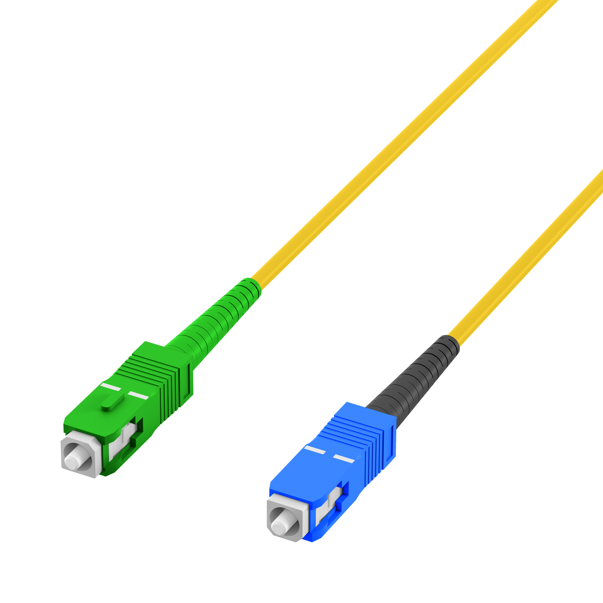 Simplex patch cable SC/APC-SC OS2 G657A2 1m LSZH 3mm yellow