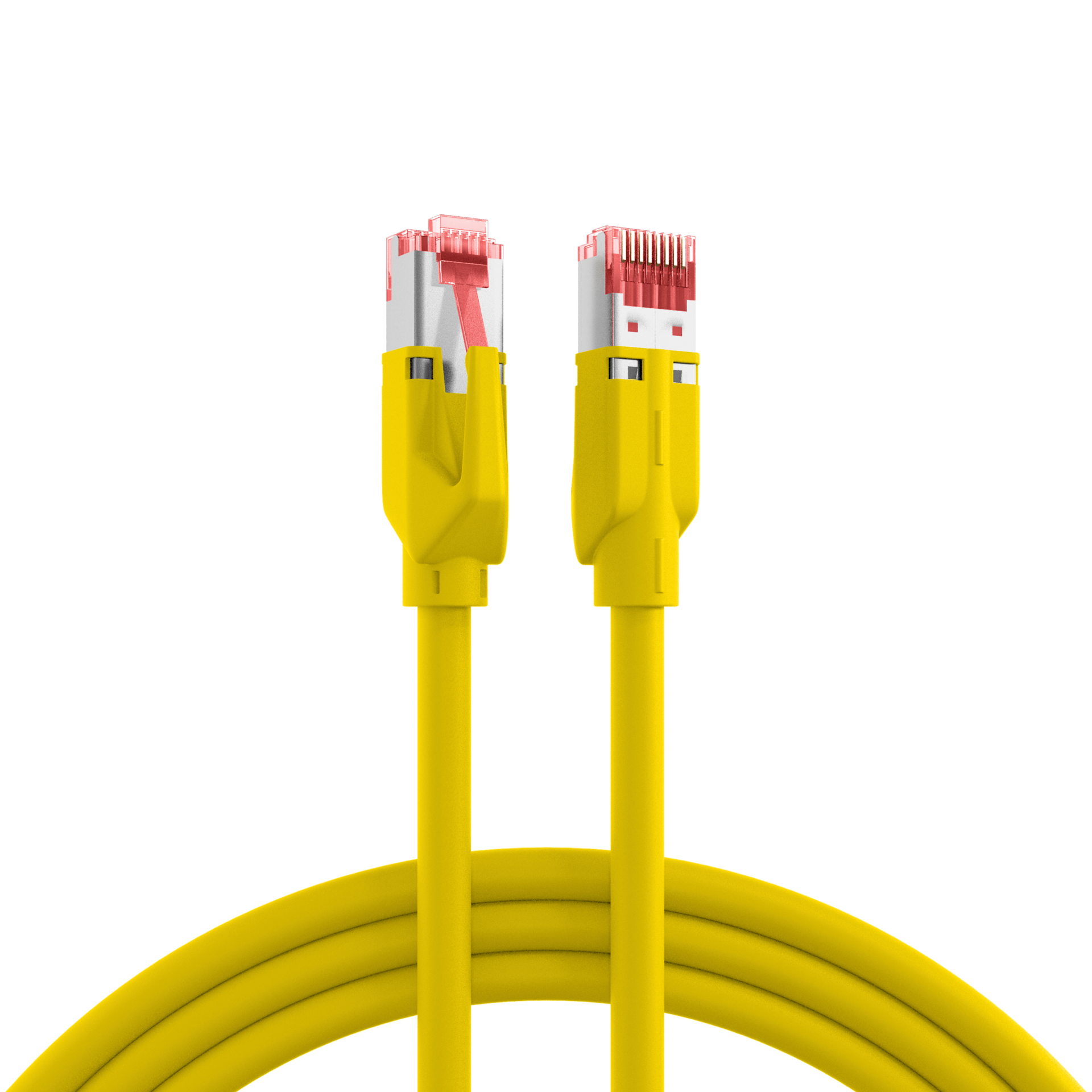 RJ45 Patch Cord Cat.5e S/UTP PUR TM21 for drag chains yellow 1m