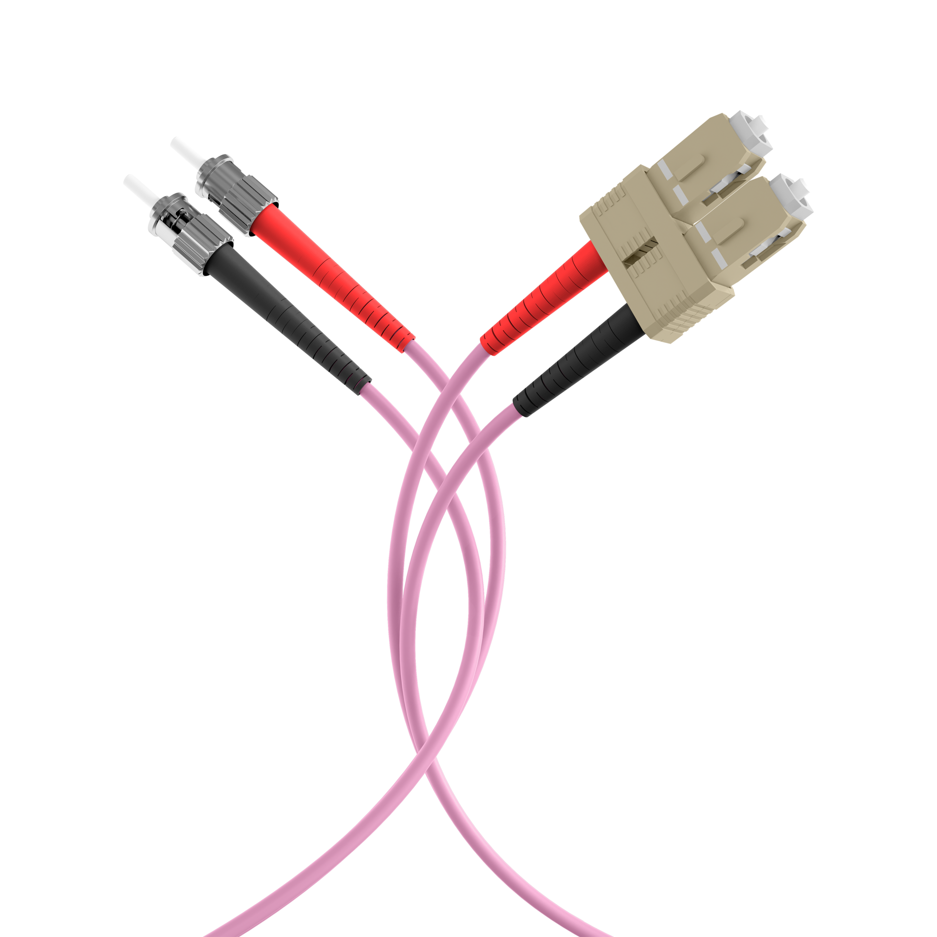 Duplex Patchcable SC-ST OM4 0,5m LSZH 3mm heatherviolet