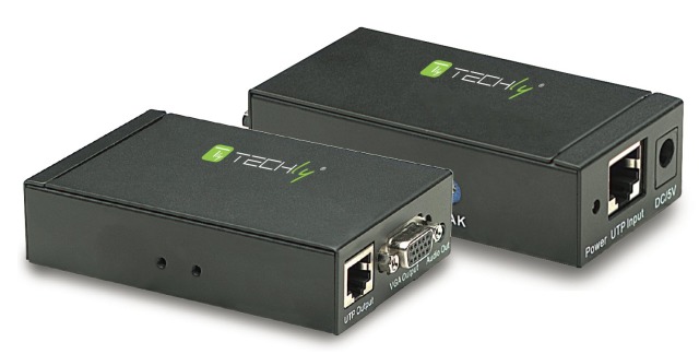 VGA- and Audio-Extender Set over Cat. 5/5e/6 (300m)