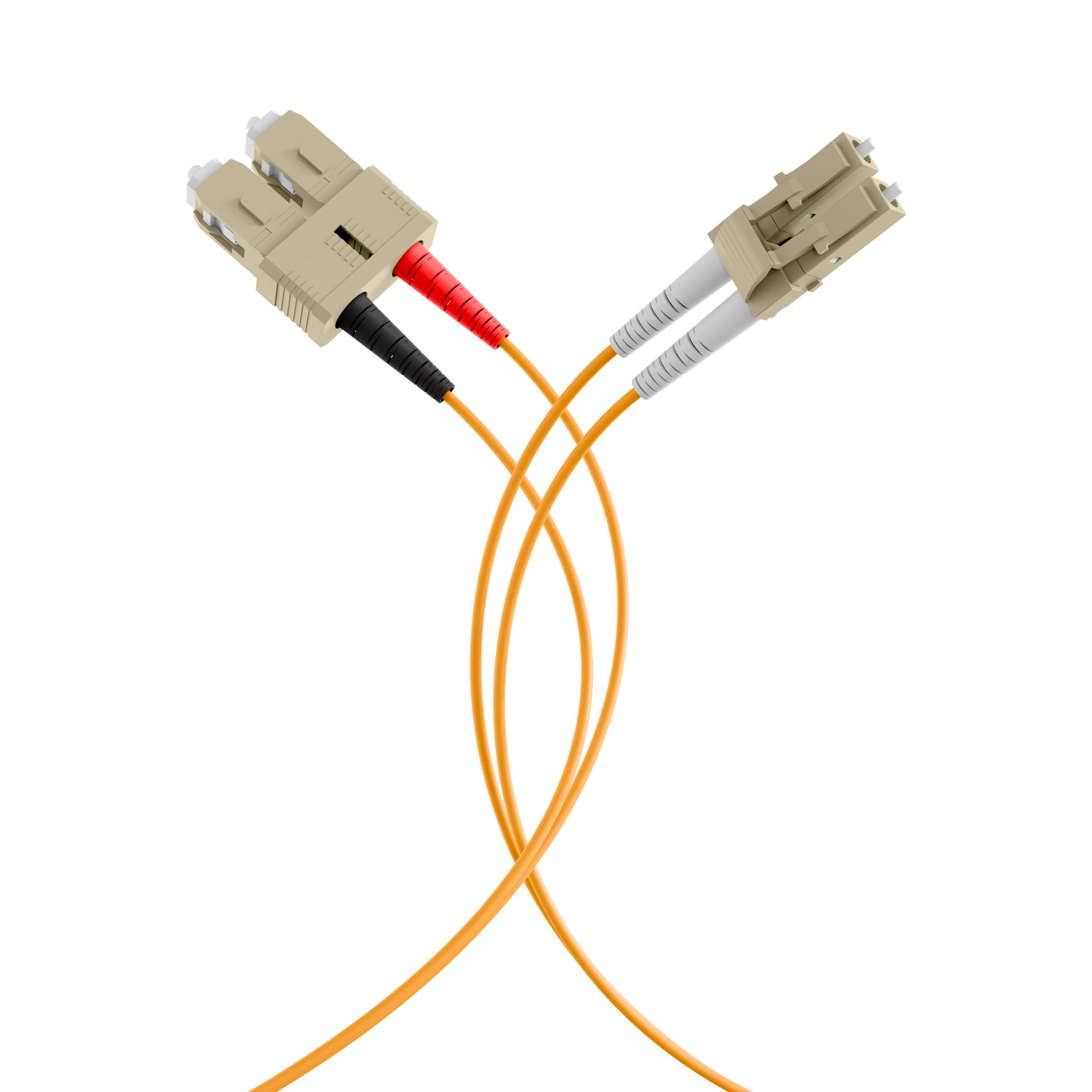 Duplex Patchcable LC-SC OM2 0,5m LSZH 2mm orange