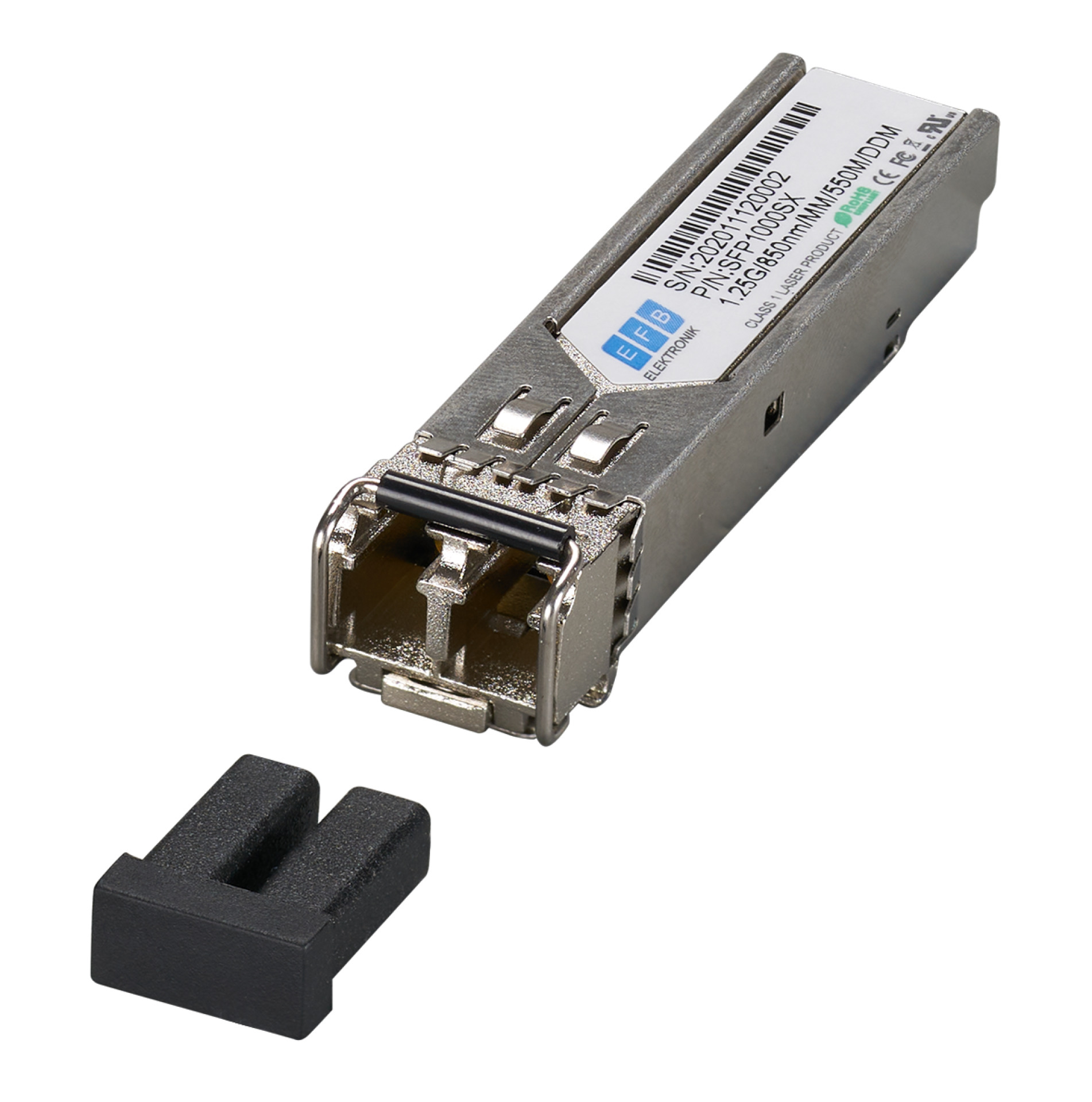 EFB 1.25G SFP MM 850nm VCSEL 550m LC DDM, compatible to Cisco GLC-SX-MMD