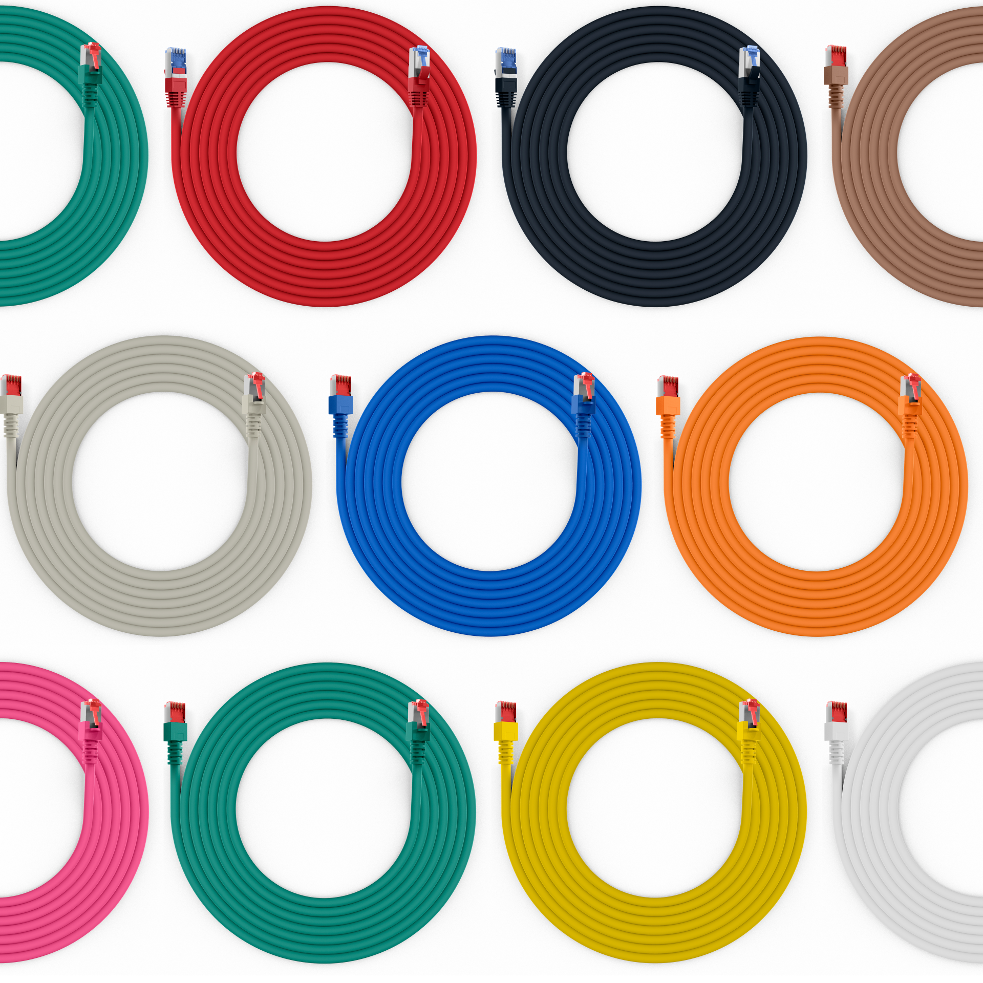 RJ45 Patch Cord Cat.6 S/FTP LSZH red 0,15m