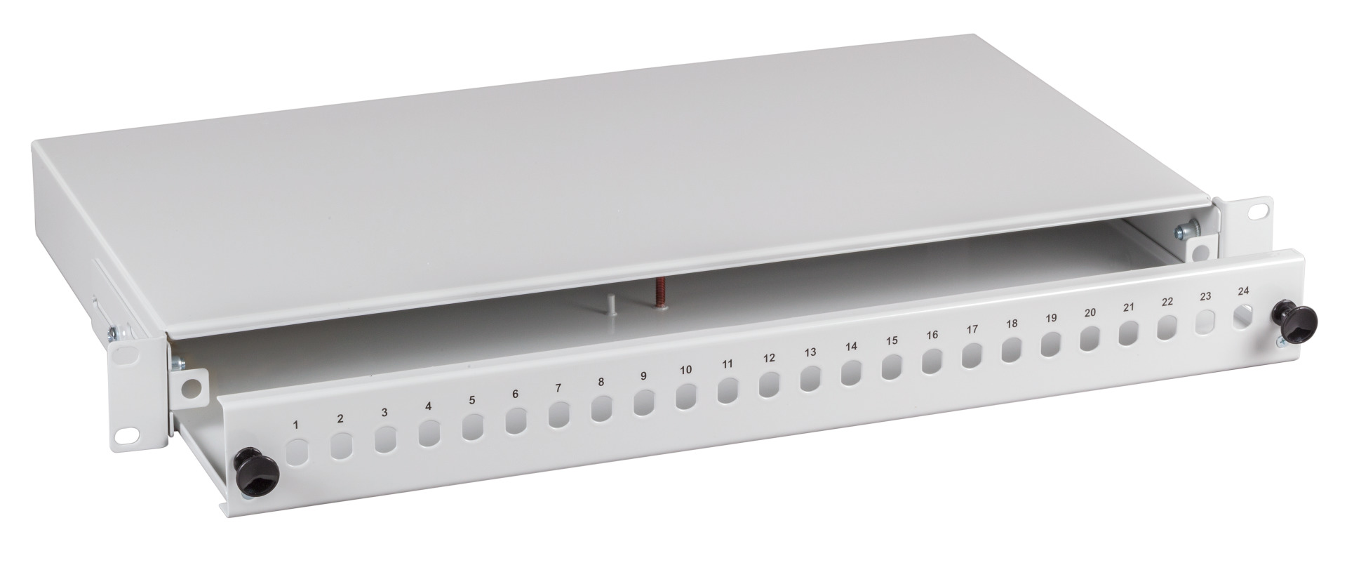19"Splicebox,sl.unit,RAL7035 12 SC dpx. vertical