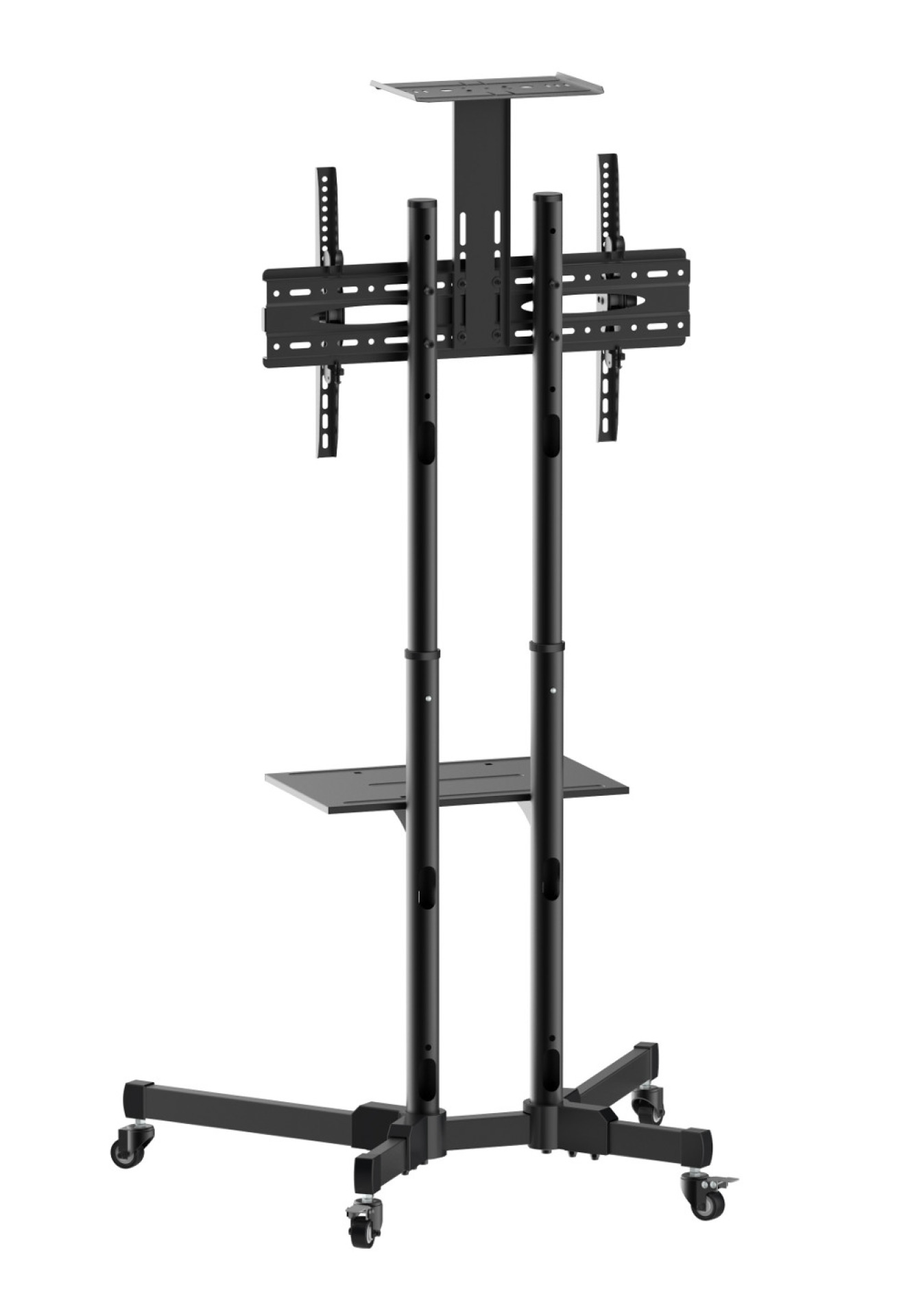 Trolley floor support for LCD LED TV 37-70", with two shelf