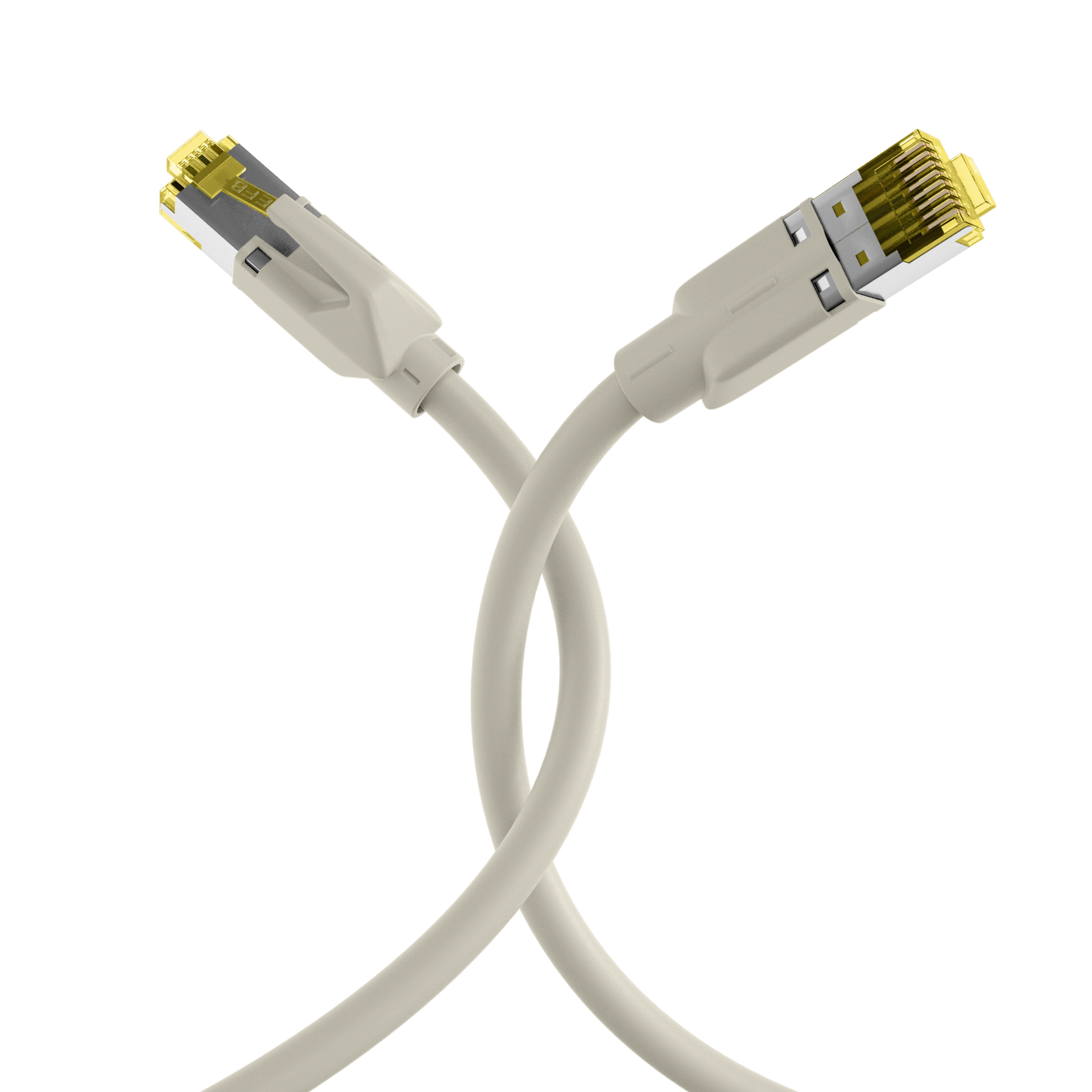 INFRALAN® RJ45 patch cord S/FTP, Cat.6A, TM31, UC900, 0,5m, grey