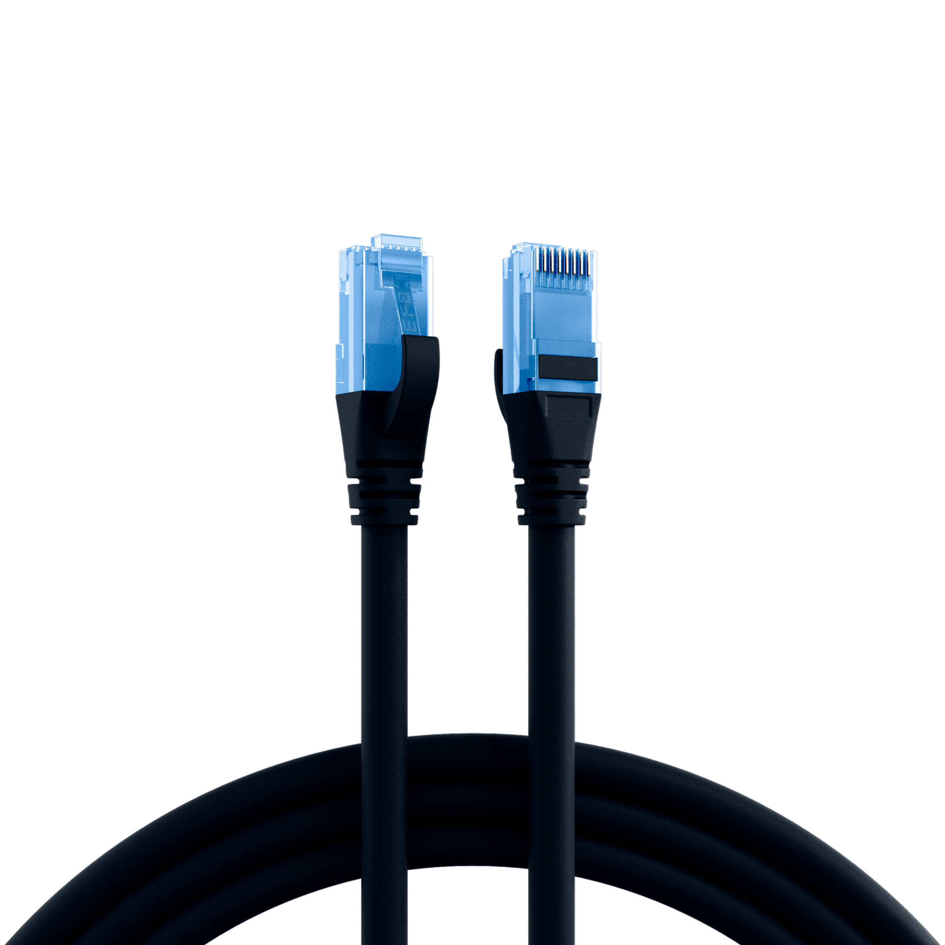 RJ45 Patchkabel Cat.6A U/UTP LSZH  Premium 500MHz schwarz 0,25m