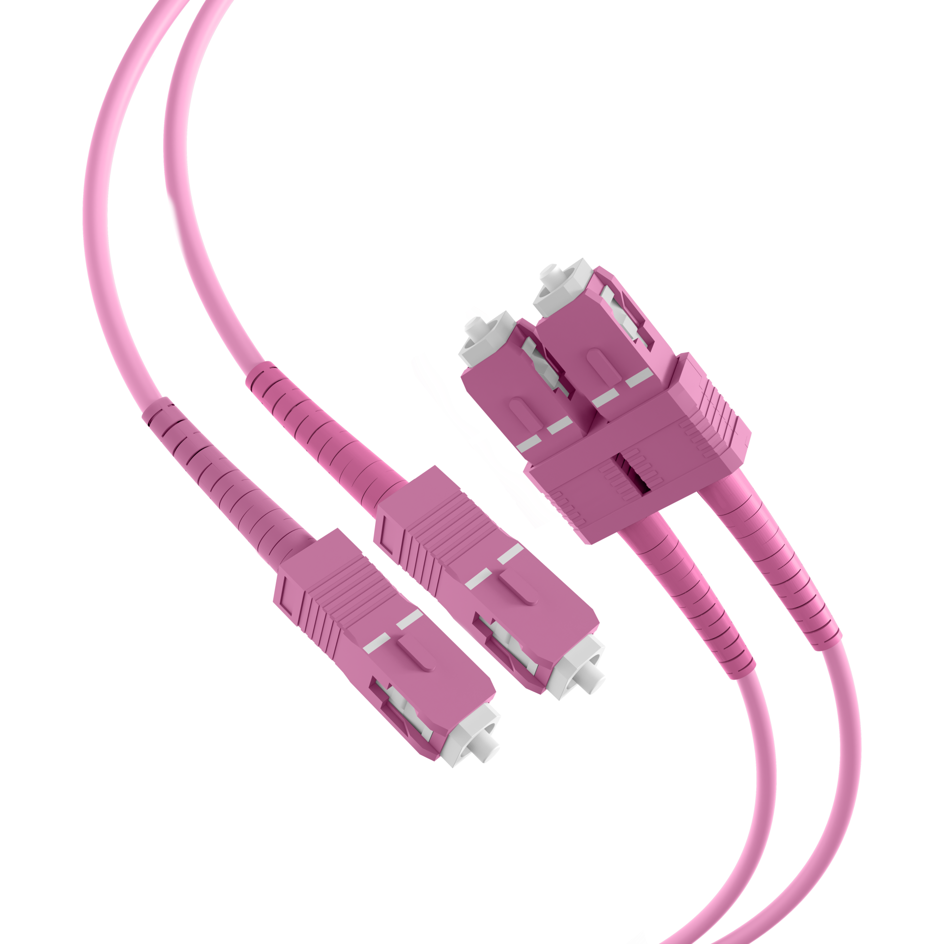 Duplex Patchcable SC-SC OM4 3m LSZH 1,2mm heatherviolet