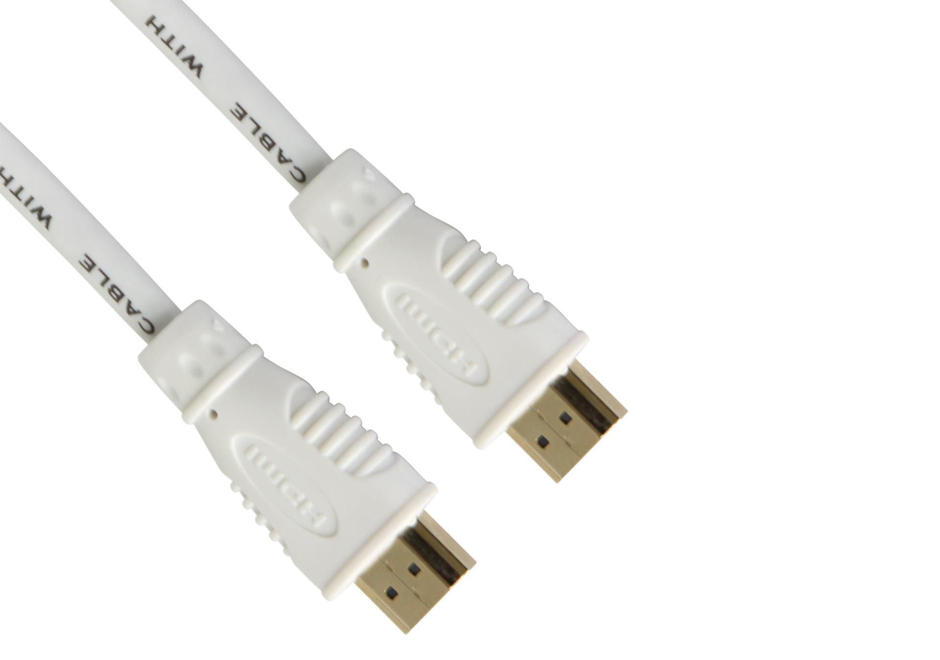 High Speed HDMI Cable with Ethernet, white, 1m