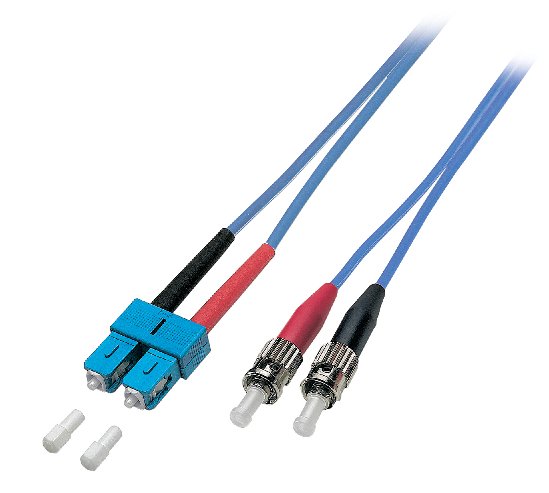 Duplex Jumper SC-ST 9/125µ, OS2, LSZH, armored, blue, 3.0mm, 1m