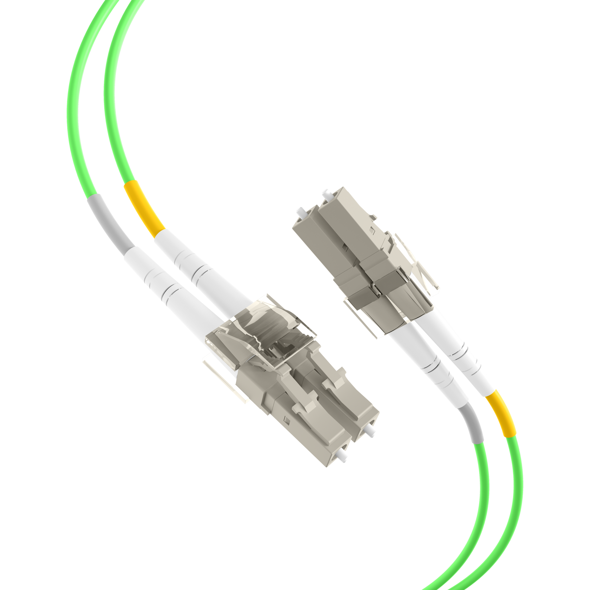 Duplex Patchcable LC-LC OM5 0,5m LSZH 2mm limegreen