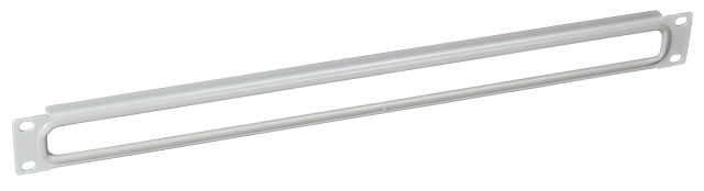 19" 1HE Kabeldurchführung, mit,Kantenschutz, Stahl RAL9005