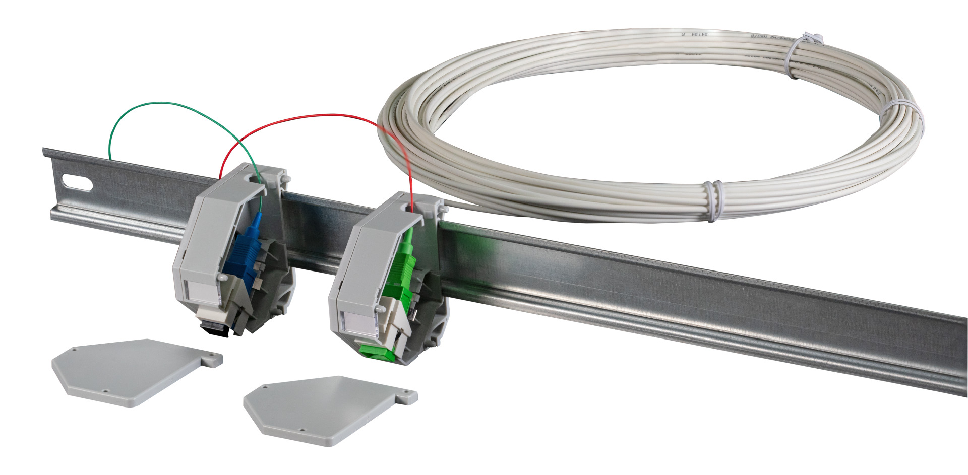 DIN RAIL adapter for SC/APC Singlemode, 1 Port