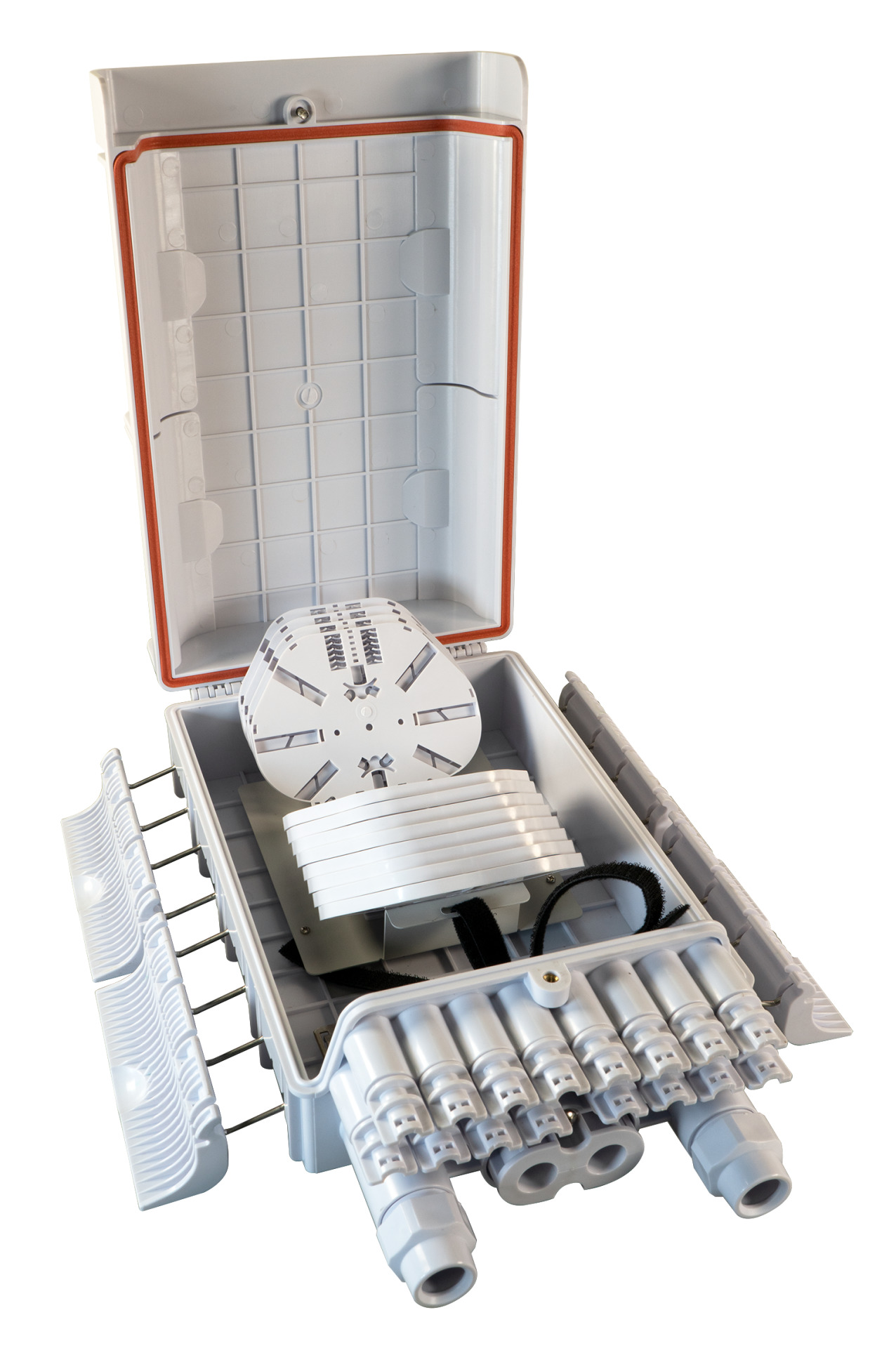 FTTH IP65 Connectionbox for 144 fiber and Fiber overlength box