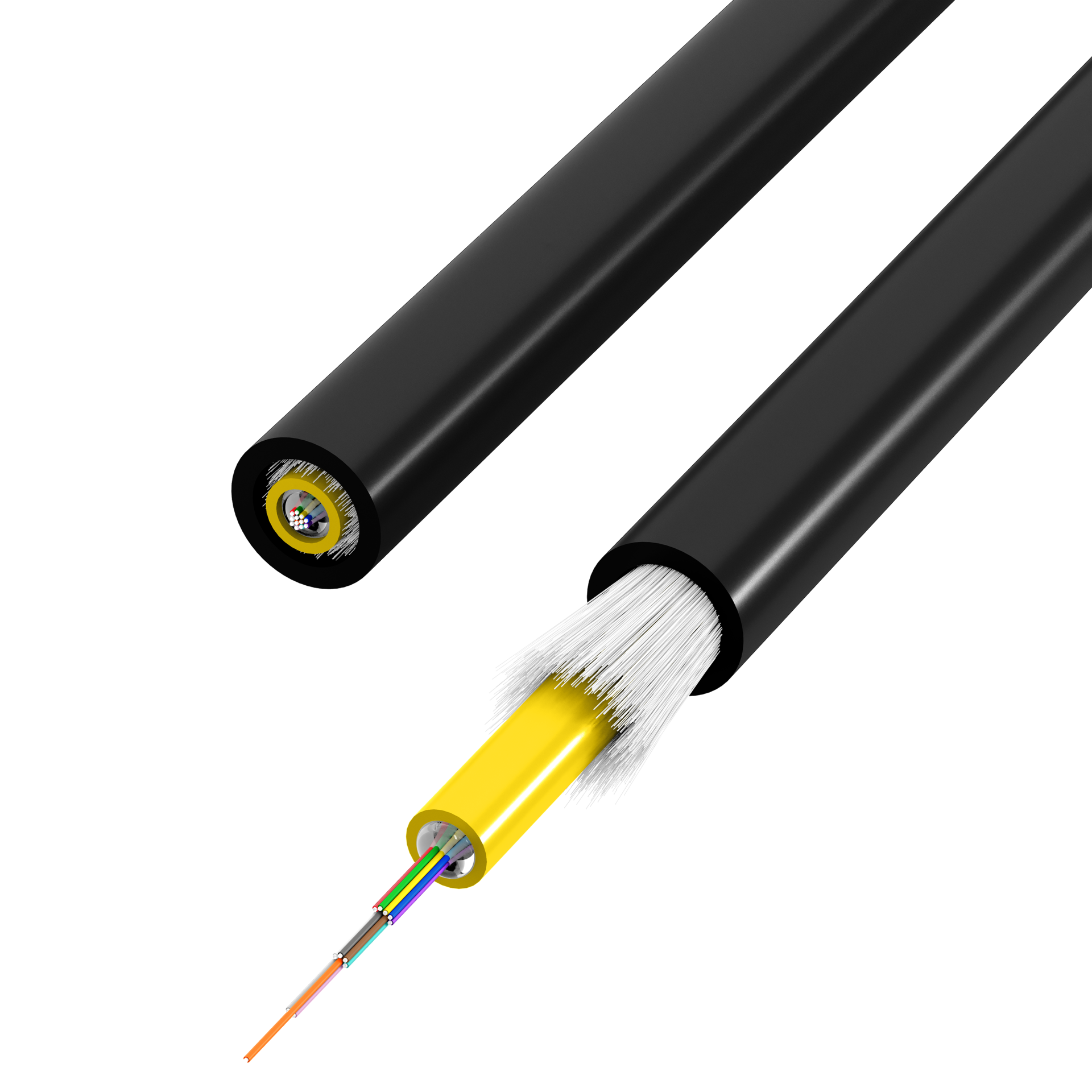 INFRALAN® U-DQ(ZN)BH OM3 4G (1x4) Eca 3000N LSZH black 7.5mm