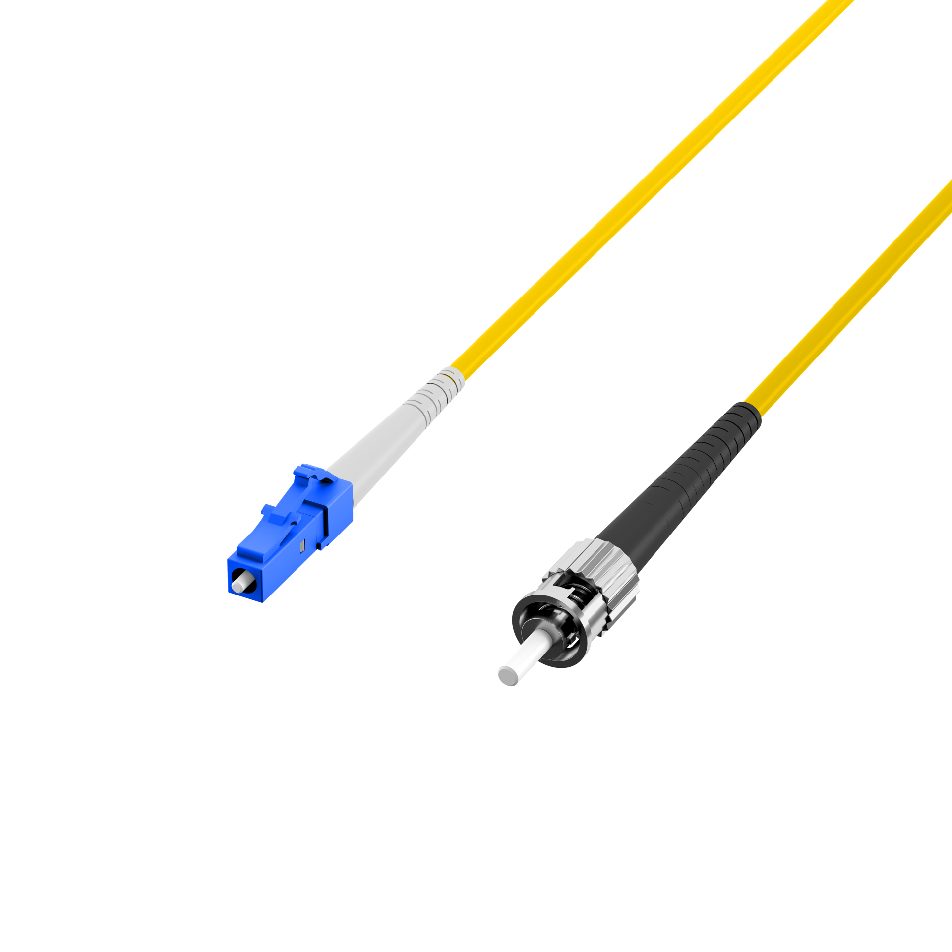 Simplex Fiber Optic Patch Cable LC-ST OS2 5m 3,0mm Yellow 9/125µm