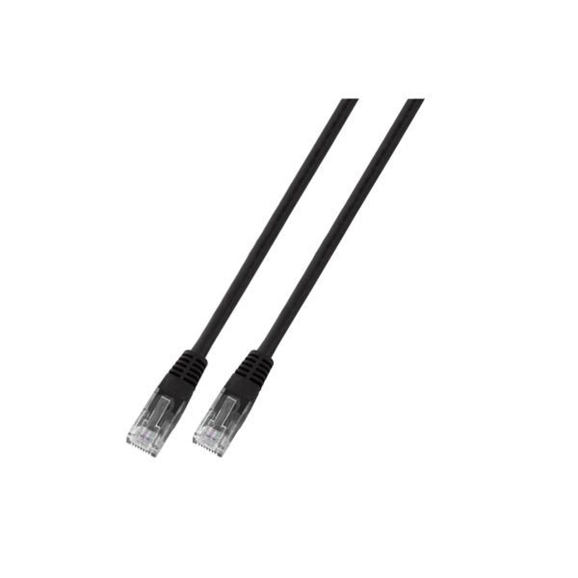 RJ45 Patch cable U/UTP, Cat.6, PVC, CCA, 1m, black
