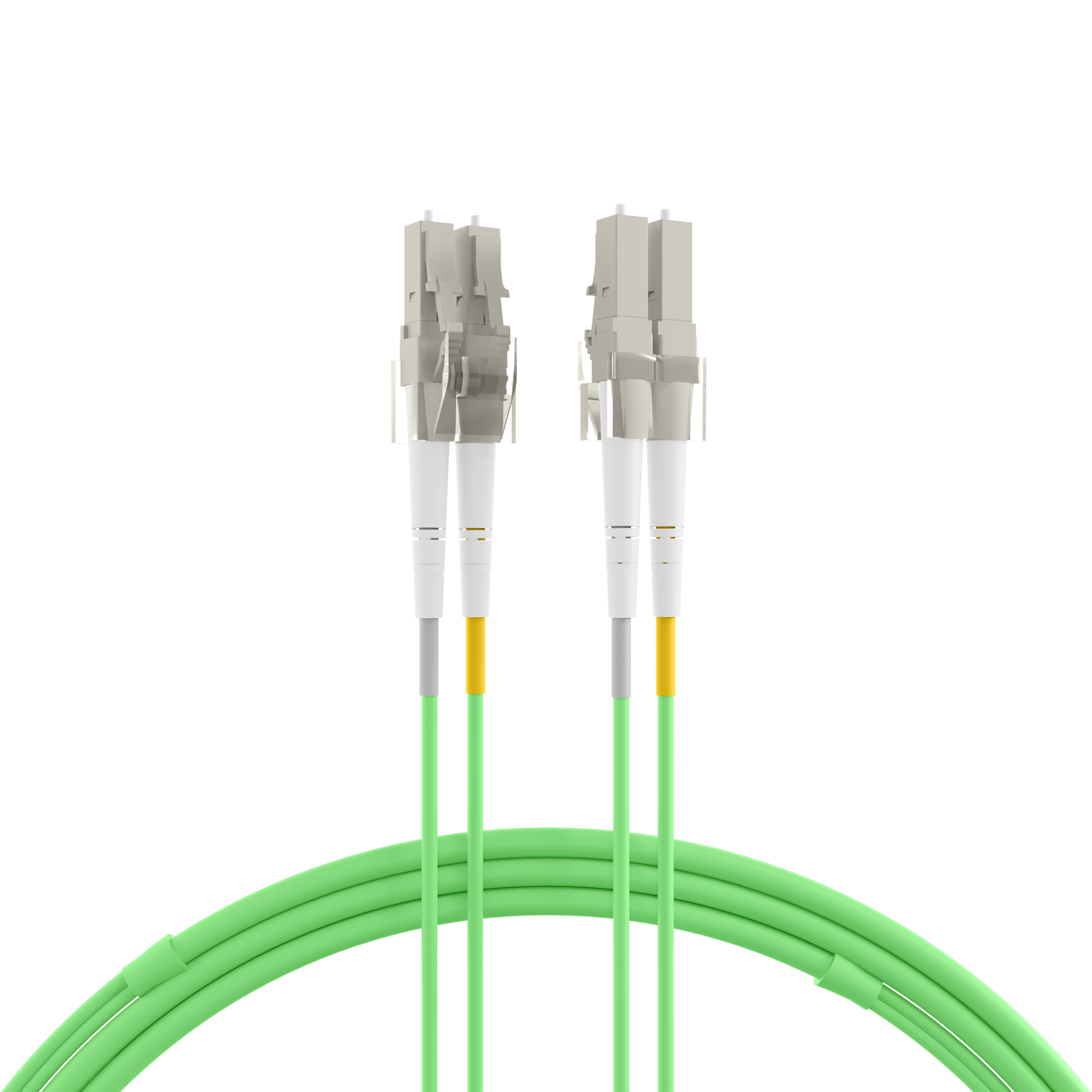 Duplex Patchcable LC-LC OM5 7,5m LSZH 2mm limegreen