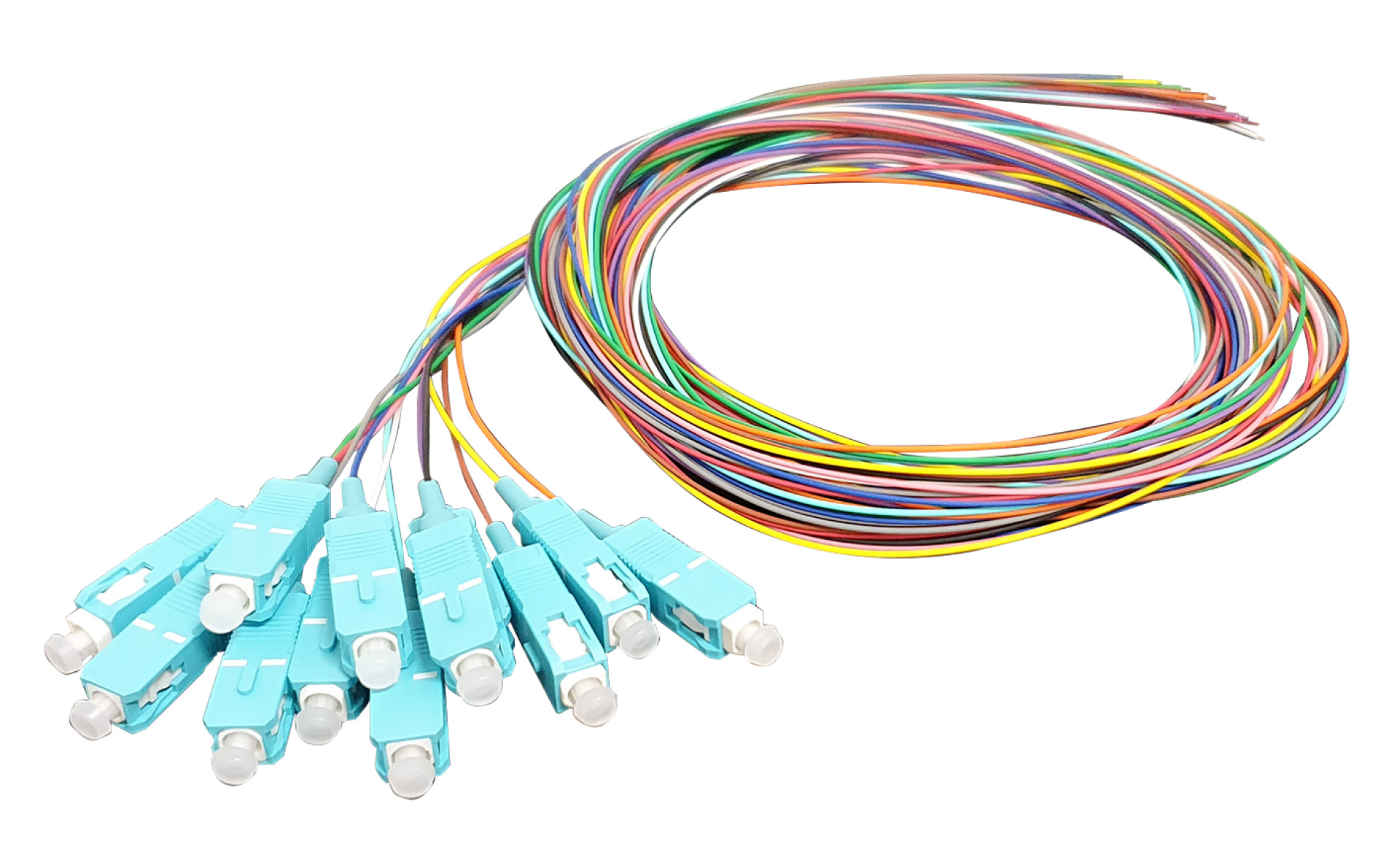 Fiber pigtail 12 set SC 50/ 125µ, OM3, 2m,