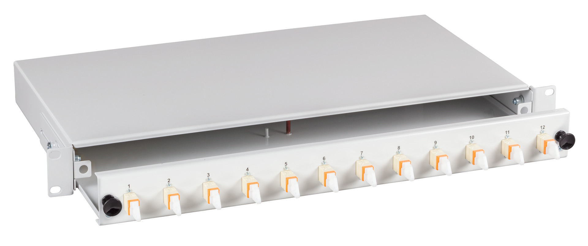 Splicebox E2000® 50/125µ OM4 extendable 24 Pigtails stripped/24 Adapter