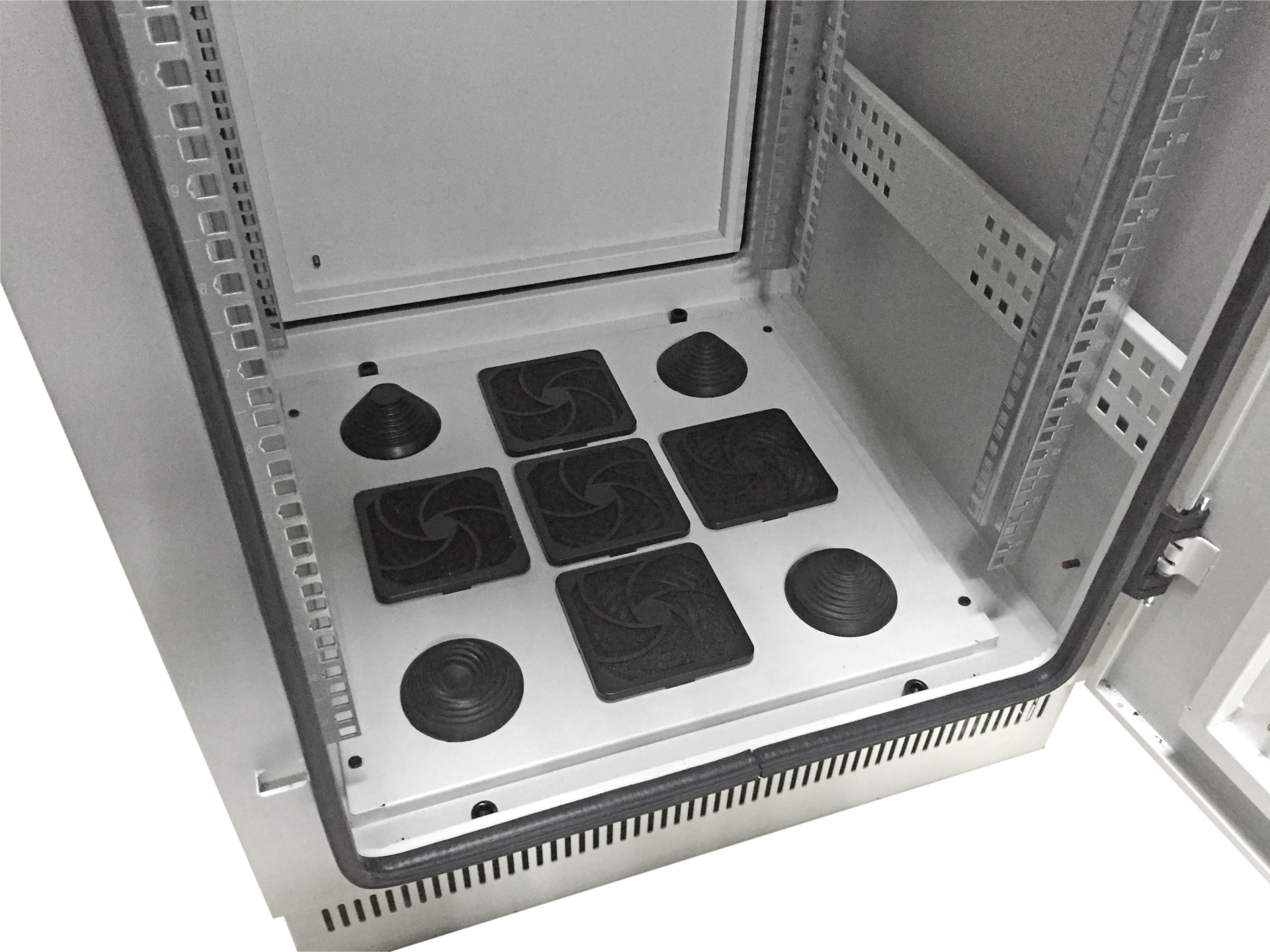 19" Network Cabinet 24U 600x600, IP55,with Pre-Assembled Plinth, RAL7035