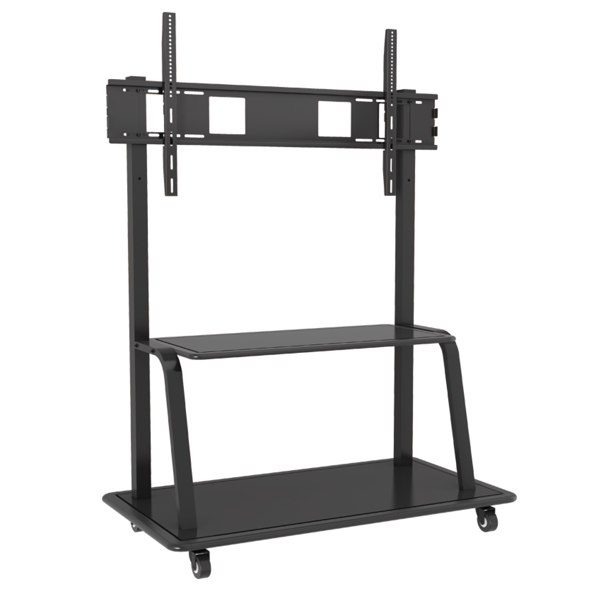 Trolley floor support for LCD LED TV 55-110", with shelf