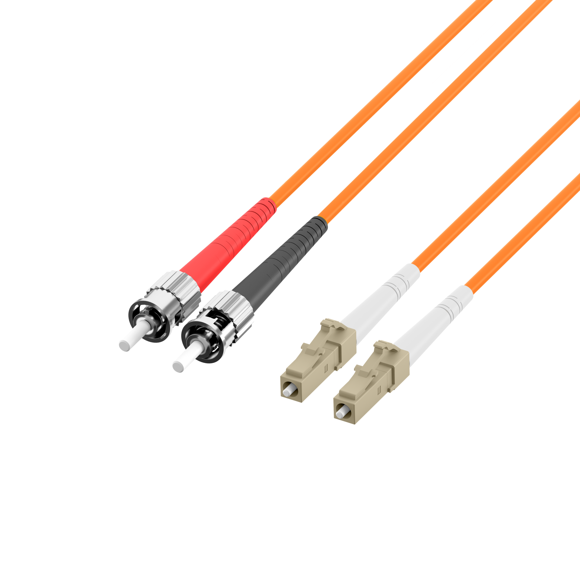 Duplex Patchcable LC-ST OM1 1m LSZH 2mm orange
